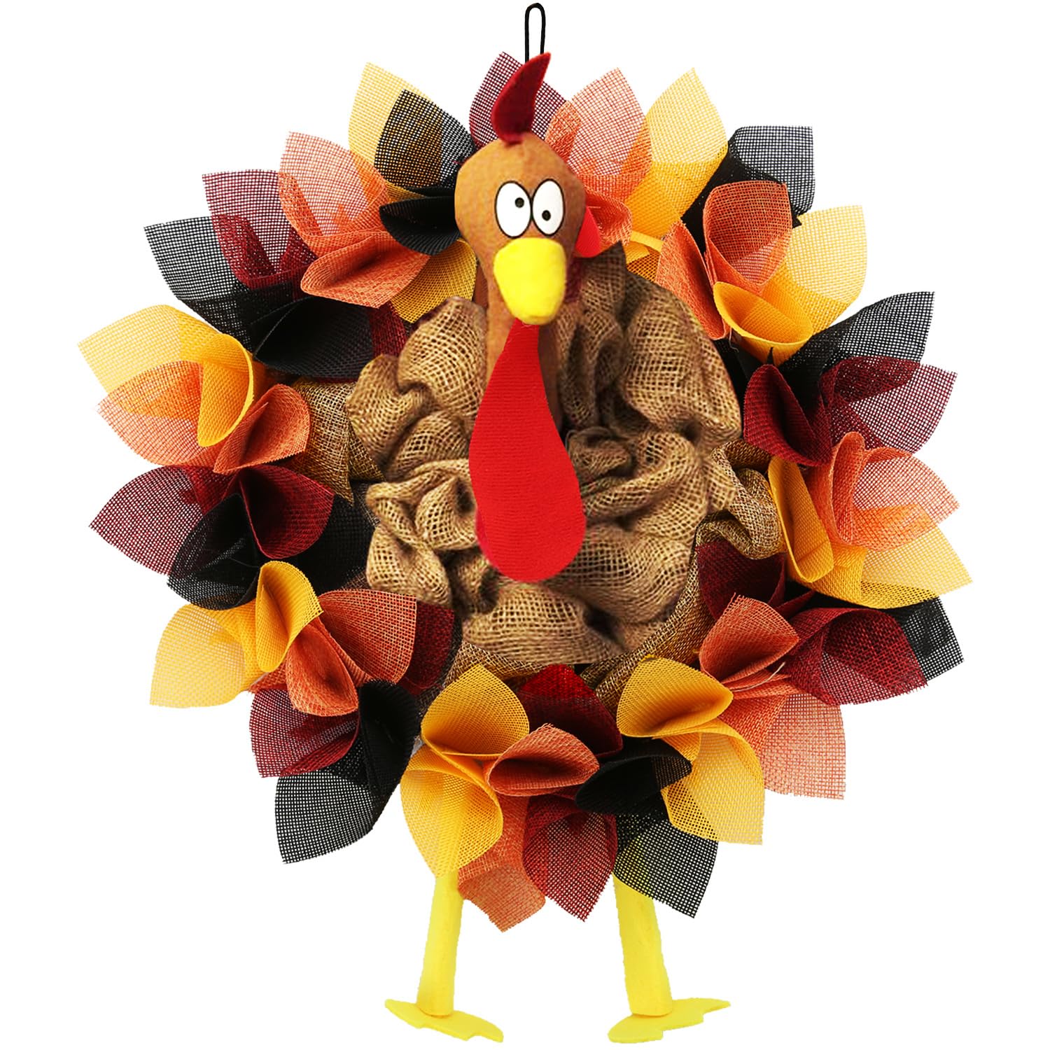 CYNOSA Thanksgiving Door Decorations Turkey Decor Fall Thanksgiving Wreath for Front Door Hanger Gobble Gobble Sign Turkey Decor