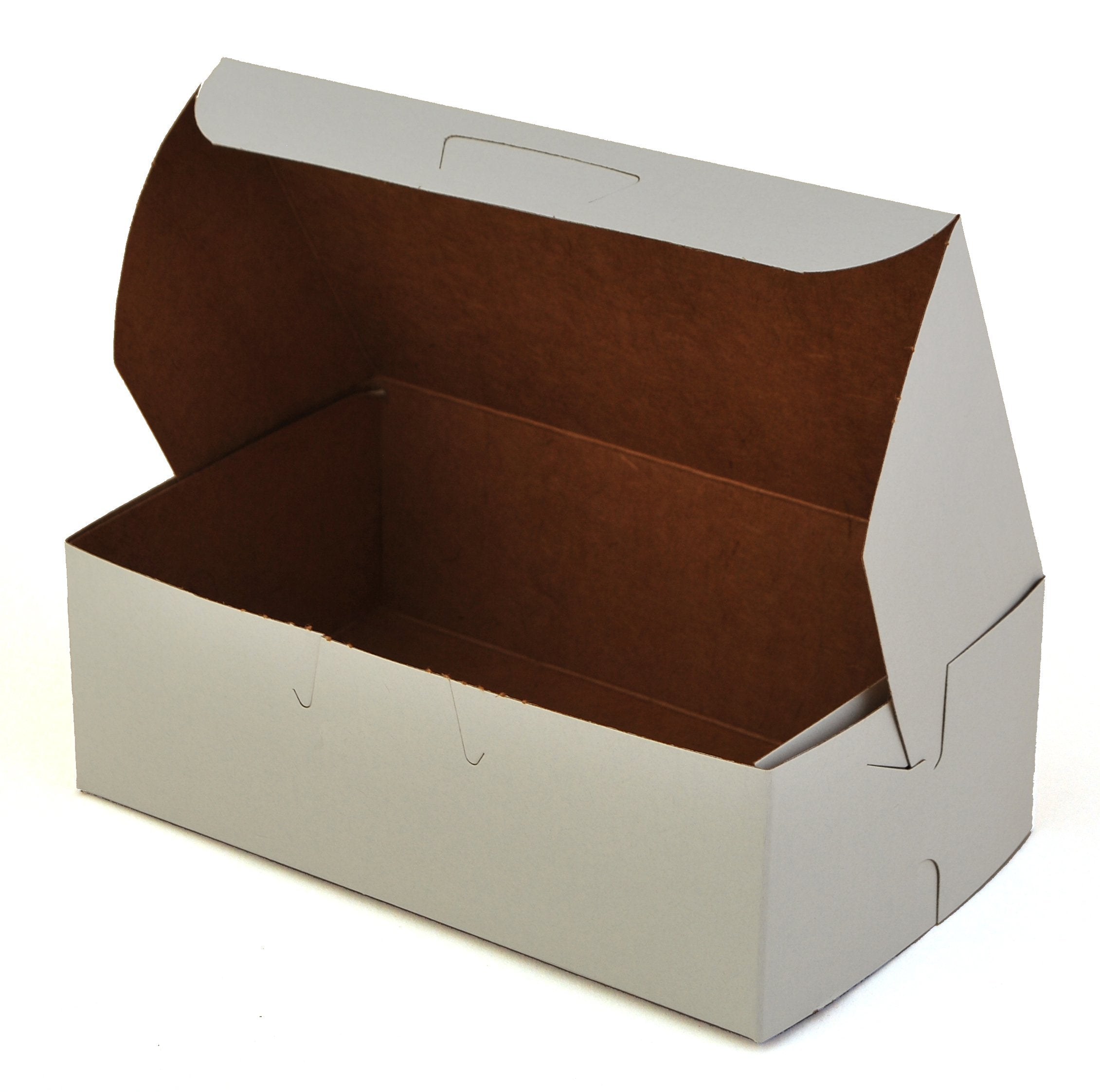 Southern Champion Tray 0911 Premium Clay Coated Kraft Paperboard White Non-Window Lock Corner Bakery Box, 6-1/4 Length X 3-3/4