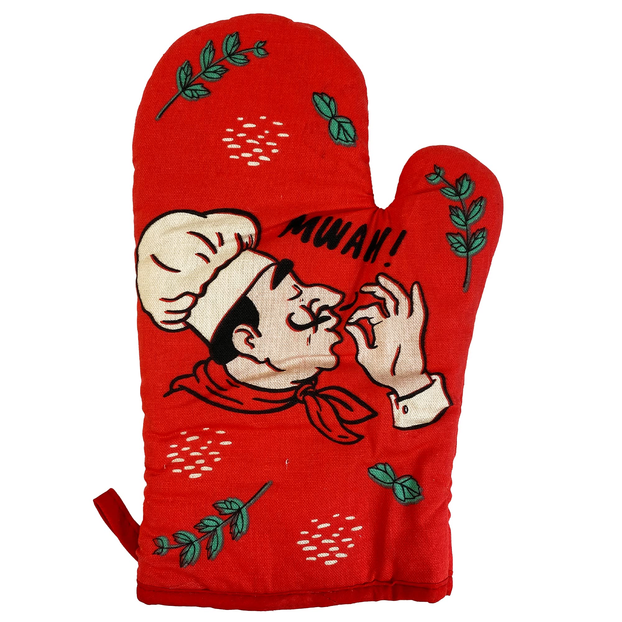 Chef'S Kiss Oven Mitt Funny Italian Cooking Culinary Foodie Kitchen Glove Funny Graphic Kitchenwear Funny Food Novelty Cookware