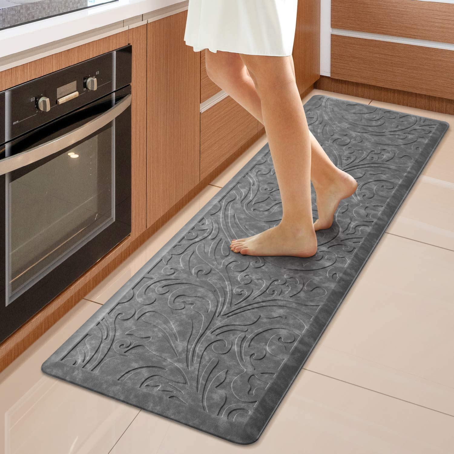 Kmat Kitchen Mat Cushioned Anti-Fatigue Floor Mat Waterproof Non-Slip Standing Ergonomic Comfort For Home,Office,Sink,Laundry,De