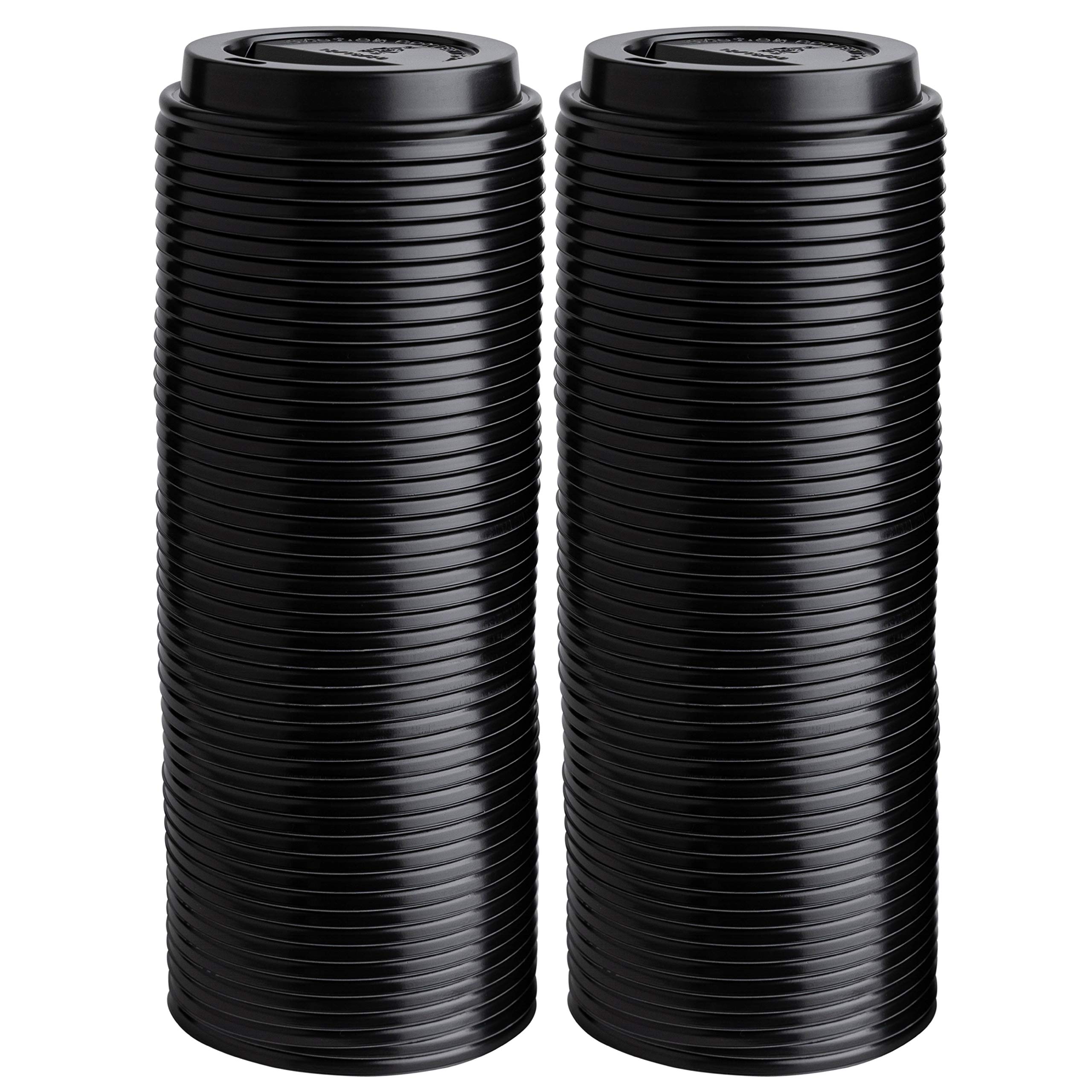 Elegant Disposables [100 Pack Lids] Lids For 12,16,20 Ounce Paper Hot Cups - Coffee Cup For Espresso, Cold, Or Hot Drinks, Tea,