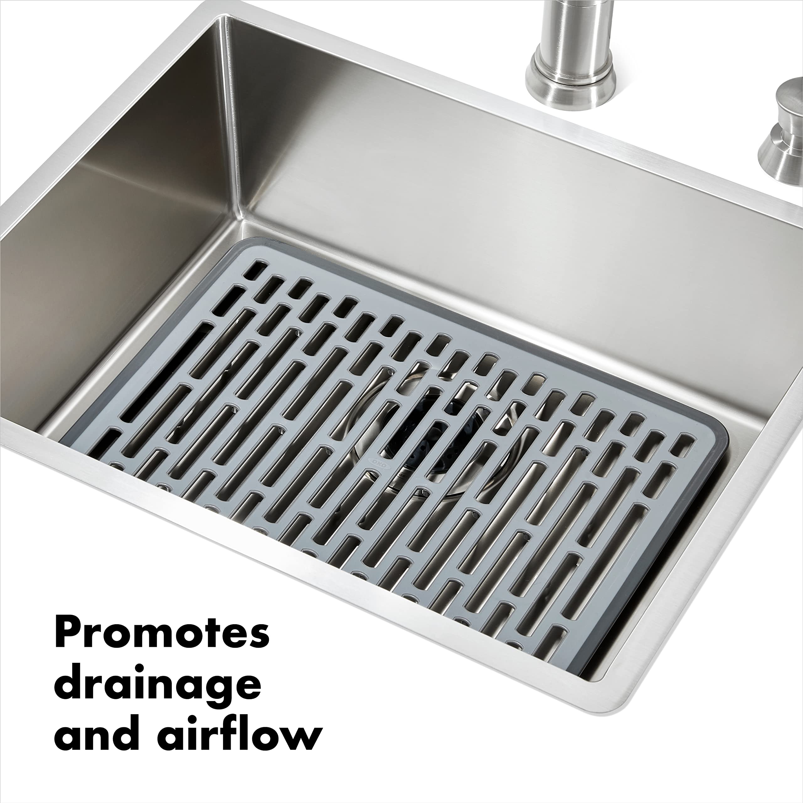 Oxo Good Grips Silicone Sink Mat - Large,Silver