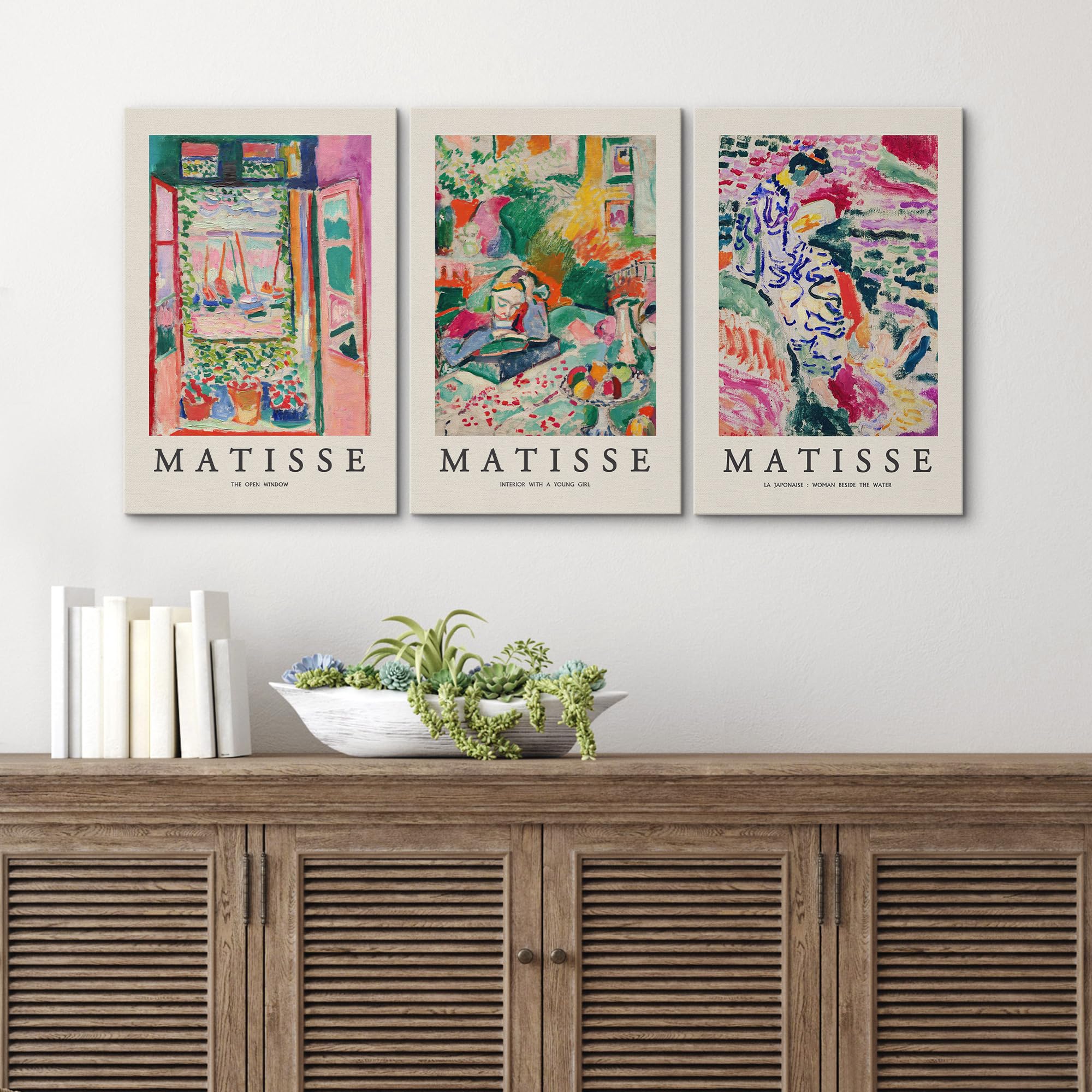 Wall26 Canvas Wall Art Print Set French Floral Rainbow Landscapes Henri Matisse Nature Plants Illustrations Modern Relax/Calm Mu