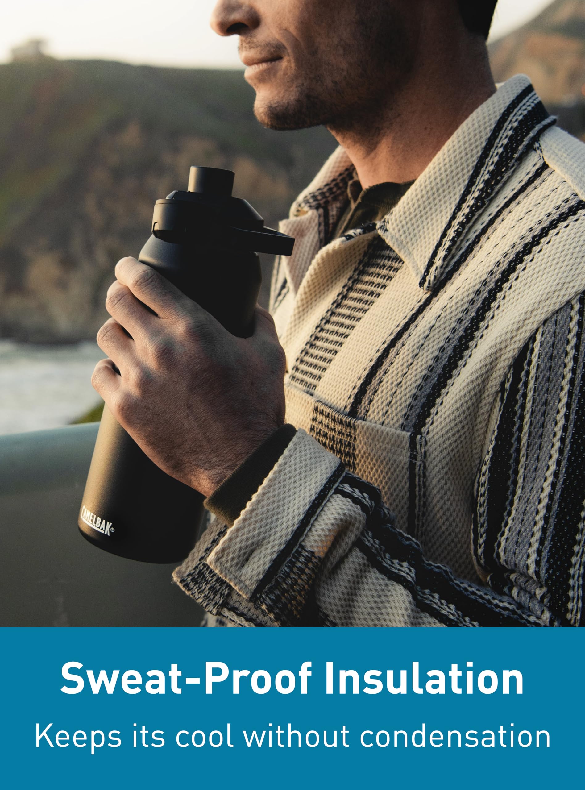 Camelbak Chute Mag 40Oz Vacuum Insulated Stainless Steel Water Bottle, Navy