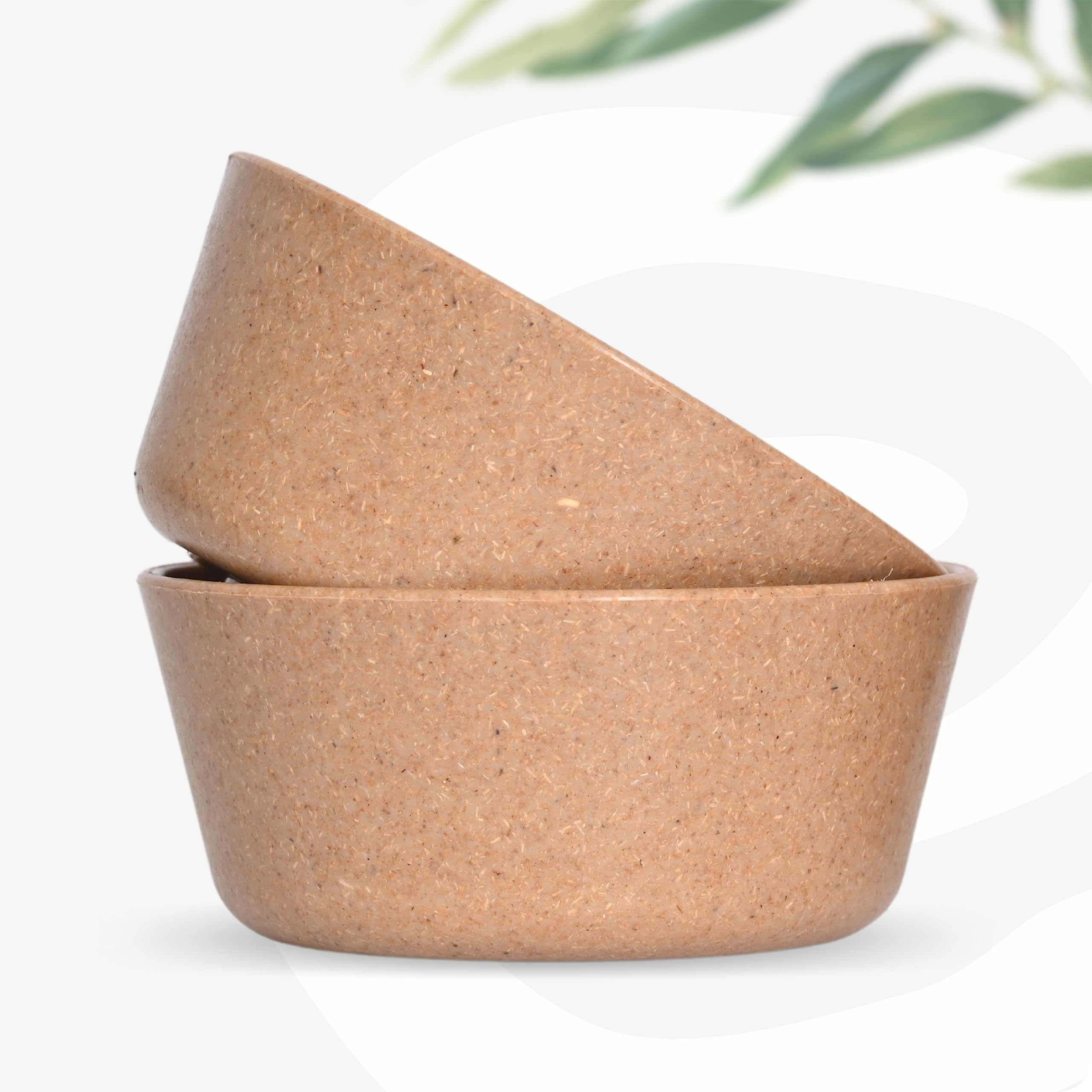 Eha Set Of 2 Earth-Friendly Small Curry Bowls For Kitchen|175 Ml|Made With Bamboo Fibers & Rice Husk|Microwave Safe Bowl (Reheat