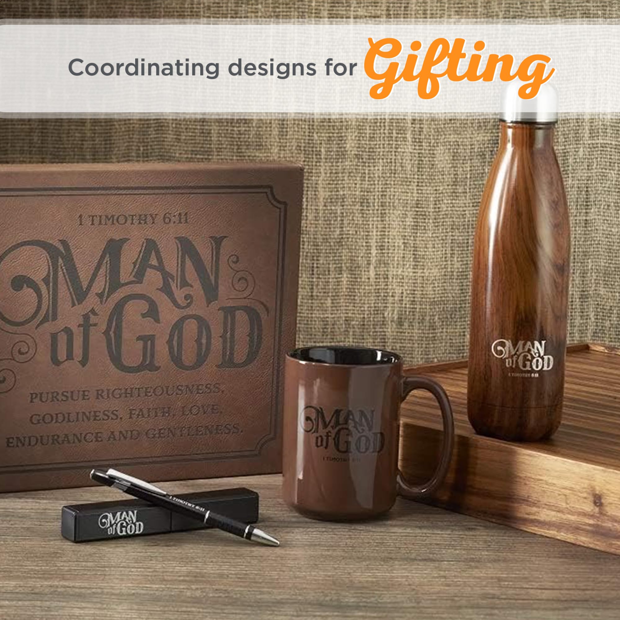 Christian Art Gifts Brown Ceramic Coffee Mug - 14 oz. Microwave and Dishwasher-safe Inspirational Scripture Coffee and Tea Mug f