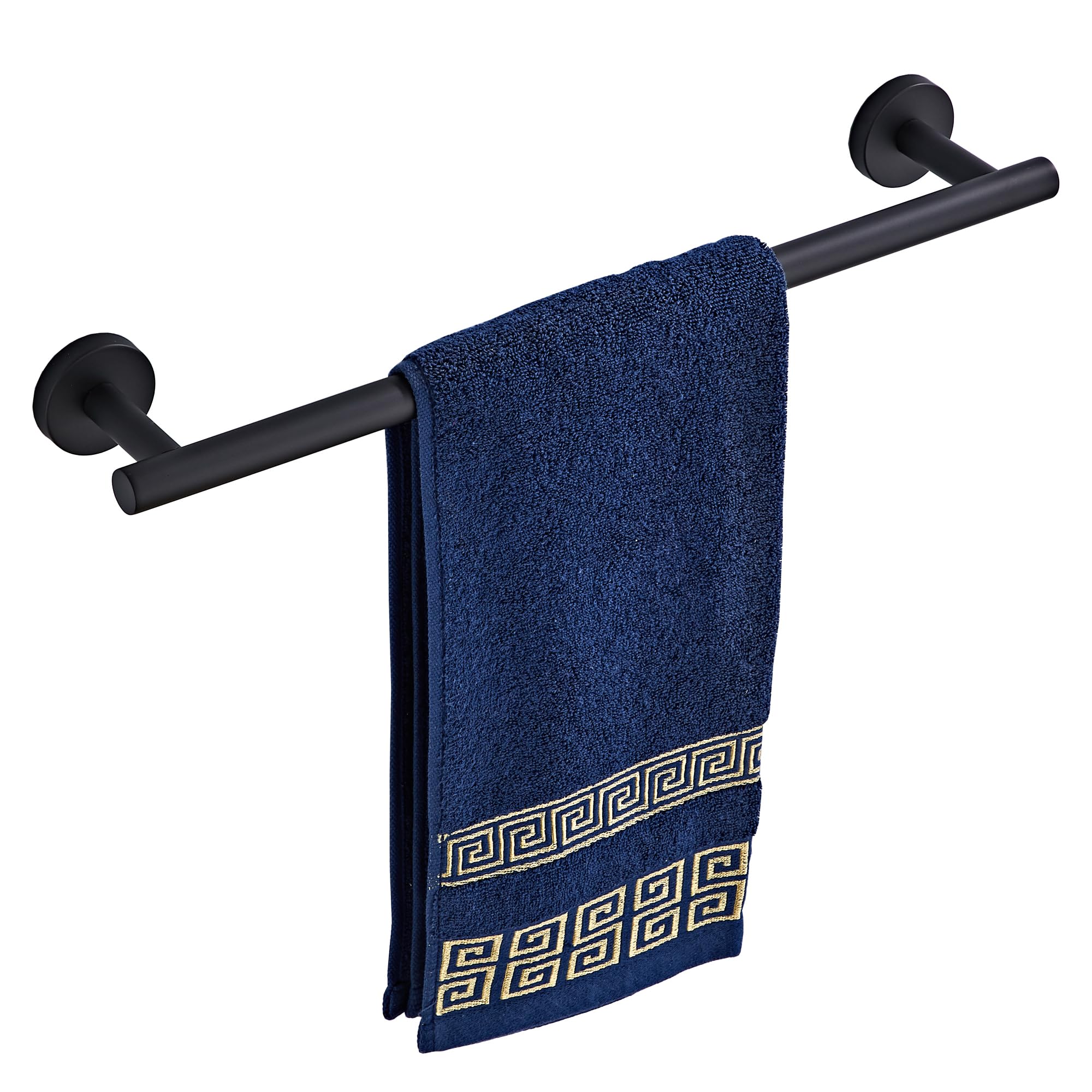 Bathroom Towel Bar, 18-Inch Towel Rack For Bathroom Wall Mounted, Matte Black Thicken Sus304 Stainless Steel Towel Rod Modern Ho