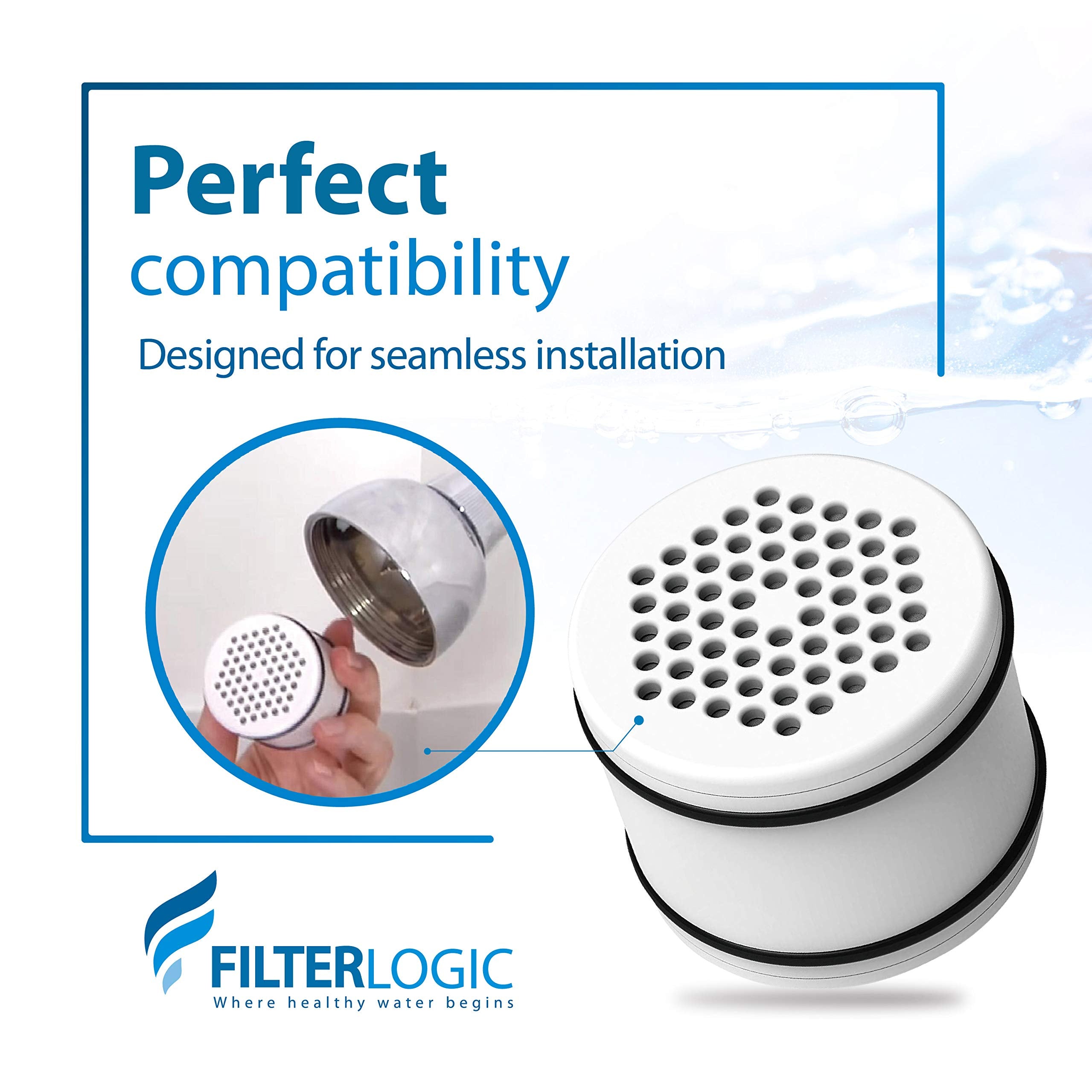 Filterlogic Whr-140 Shower Filter Replacement For Culligan Whr-140, Wsh-C125, Ish-100, Hsh-C135, Shower Head Water Filter, With