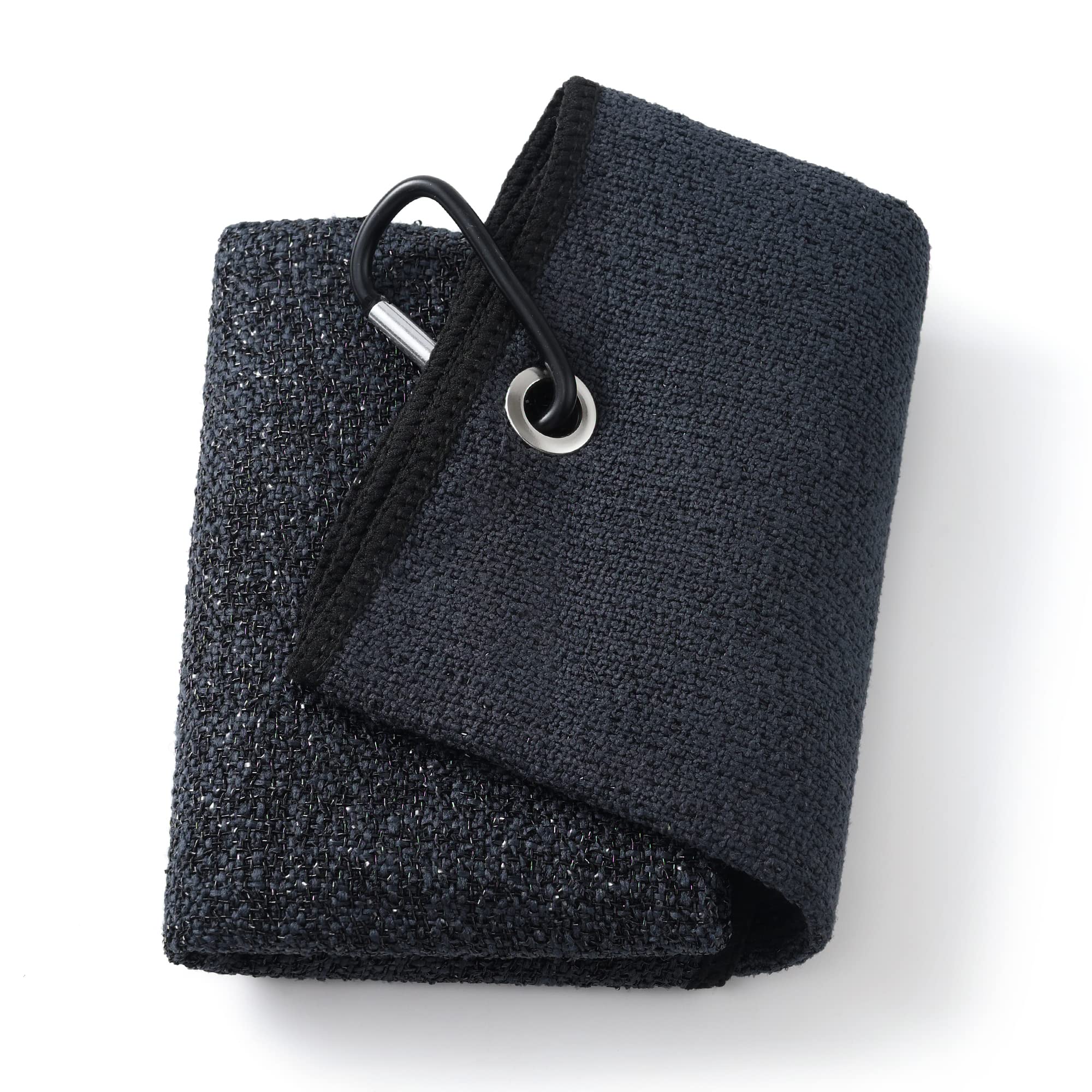 Mile High Life  Tri-Fold Microfiber Golf Towel  Innovative Dual Side Design W/Dirt Scrub Side And Soft Cleaning Side  Light Weig