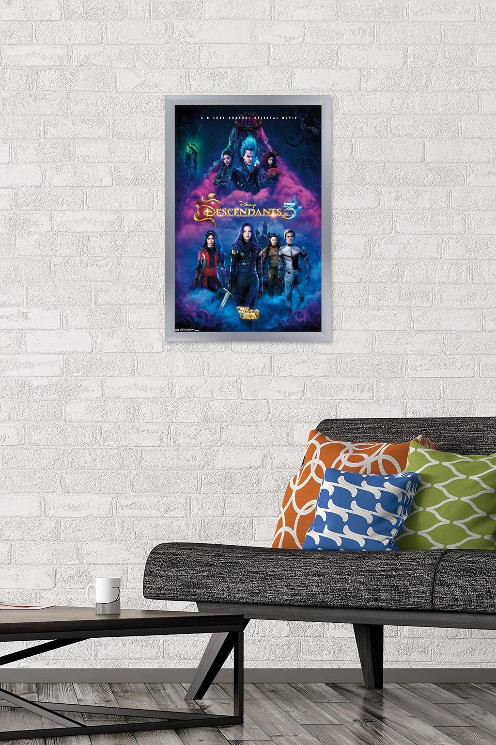 Trends International Disney Descendants 3 - One Sheet Wall Poster, 14.725'' X 22.375'', Silver Framed Version