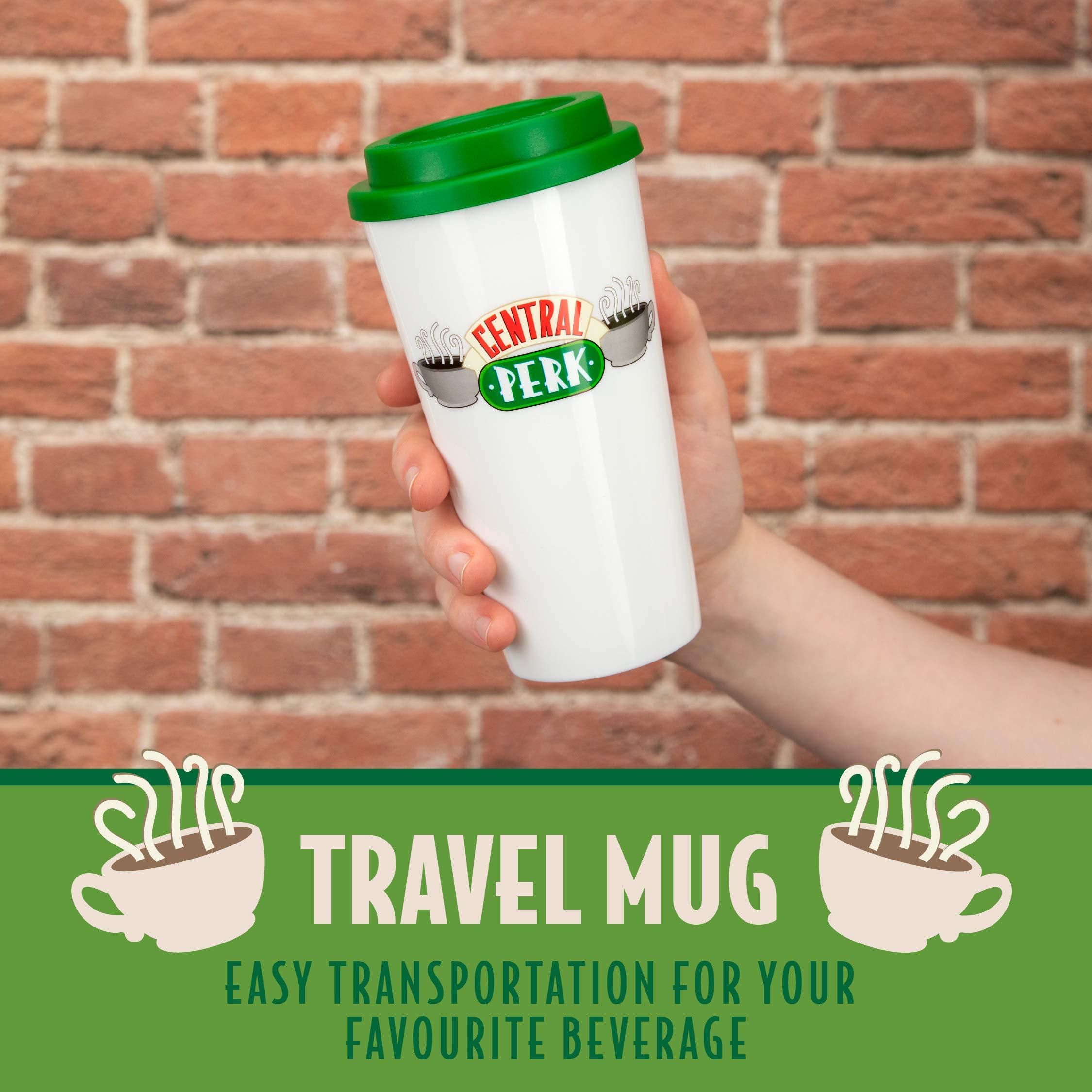 Paladone Friends Tv Show Travel Mug, Central Perk Coffee Mug Officially Licensed Merchandise