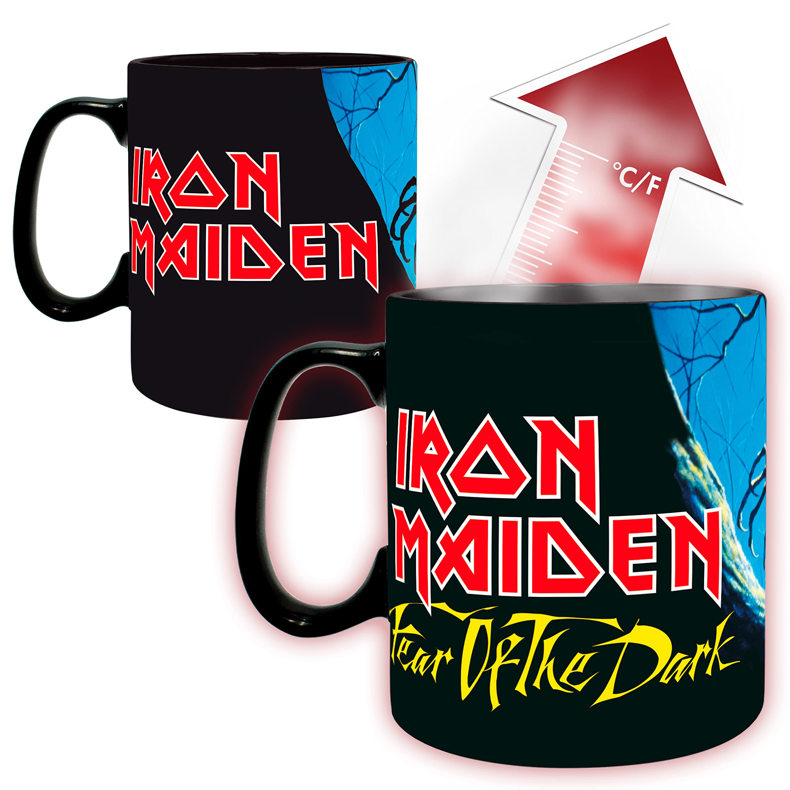 Gb Eye Iron Maiden Fear Of The Dark 460Ml Heat Change Ceramic Mug