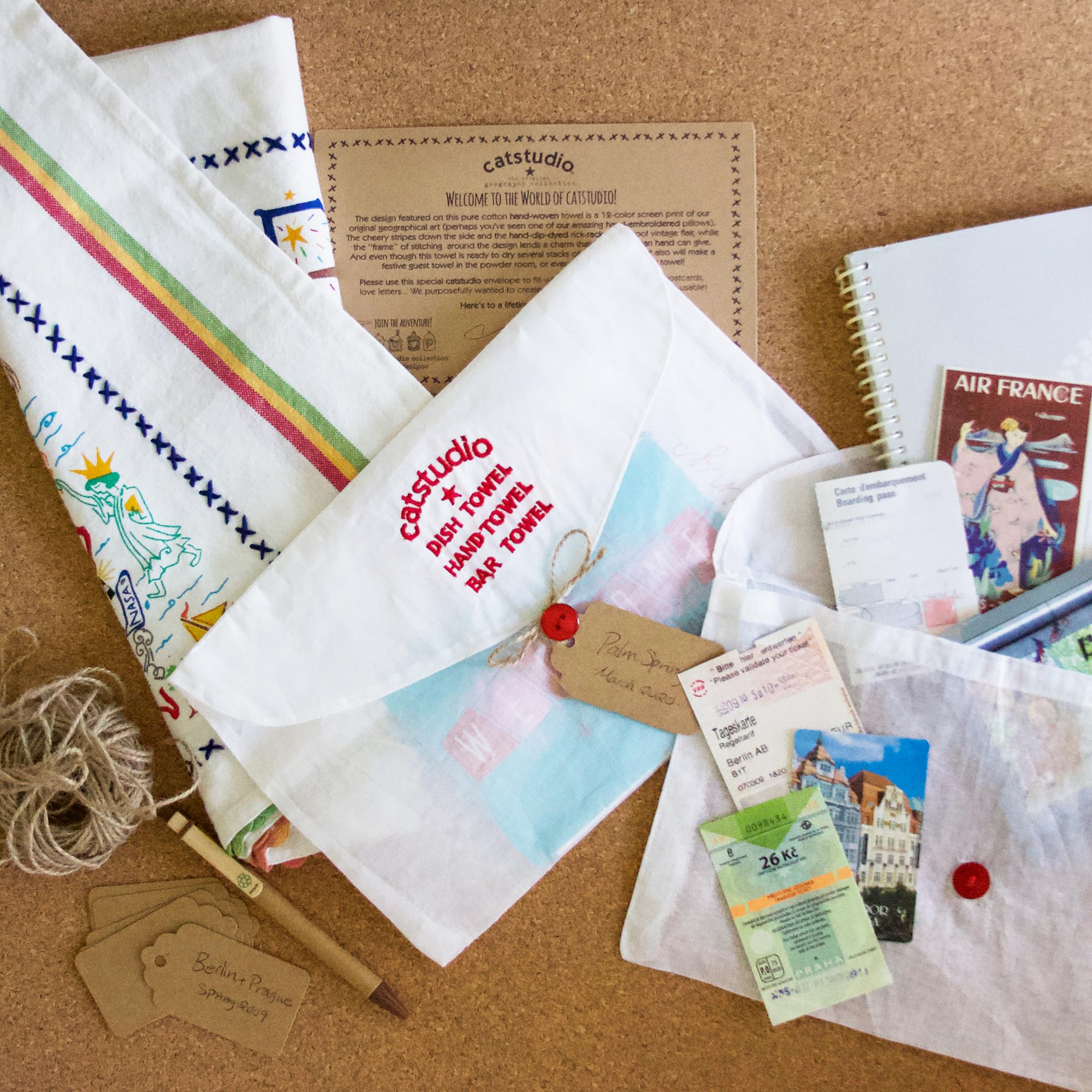 Catstudio Arkansas Dish Towel - U.S. State Souvenir Kitchen And Hand Towel With Original Artwork - Perfect Tea Towel For Arkansa