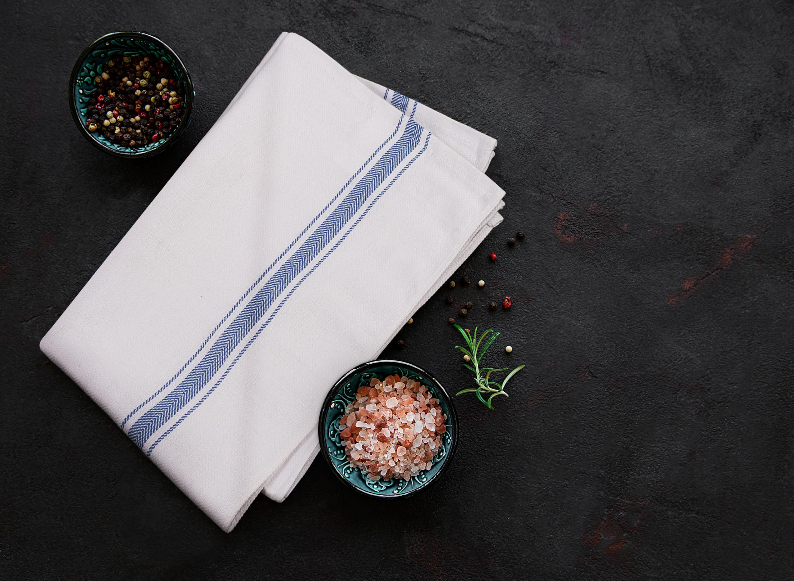 Utopia Towels Red & Black Dish Towels [12 Pack - 15 x 25 Inches] 100% Ring Spun Cotton Highly Absorbent & Reusable Cleaning Bar,