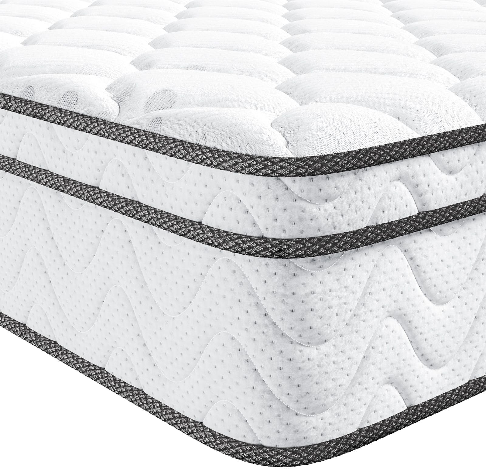 Vesgantti Twin XL Mattress  10 Inch Hybrid Mattress with Memory Foam & Pocket Spring  Ergonomic Design & Pressure Relief  Medium Firm Feel Mattress in a Box (39 x 80 x10 Inches)