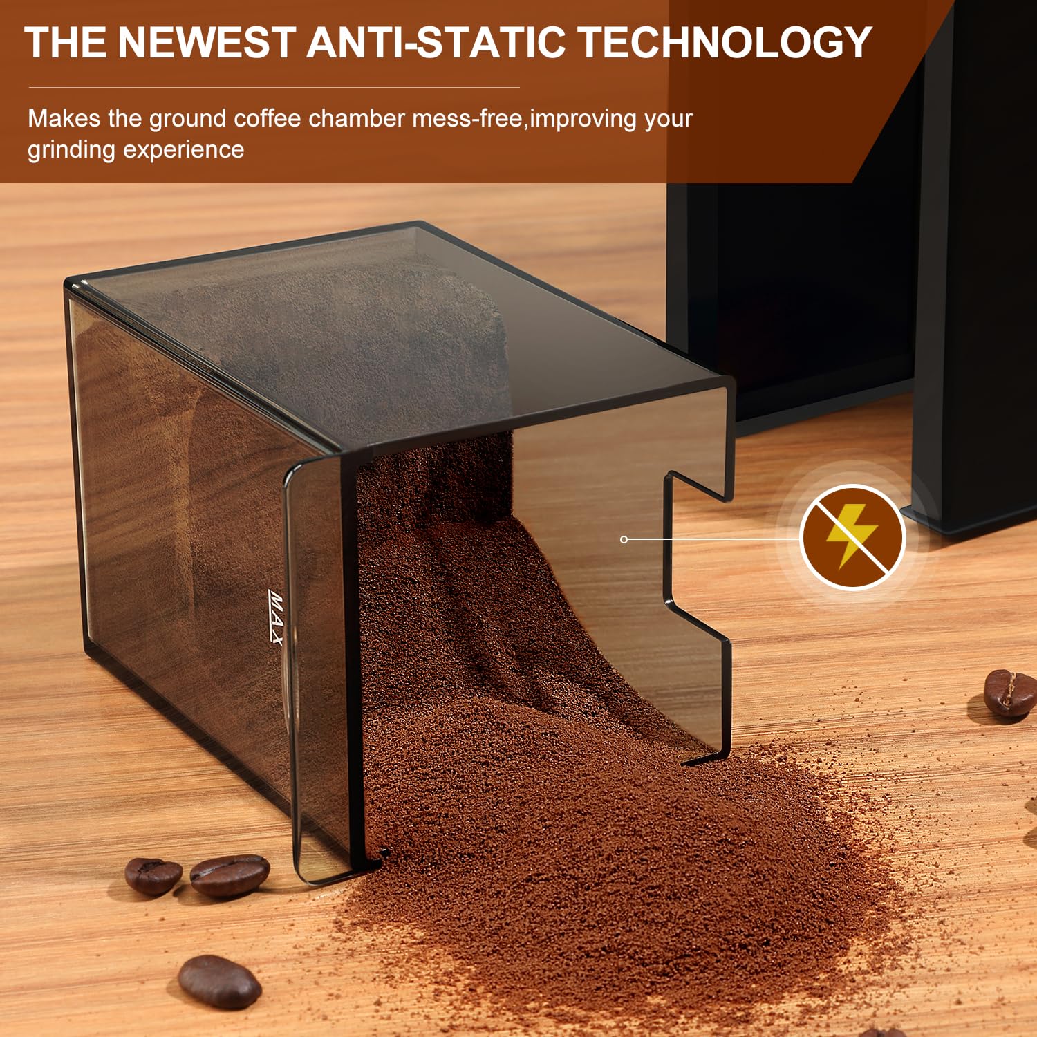 Kirainafly Electric Burr Coffee Grinder,Adjustable Coffee Grinder With 28 Precise Grind Setting For French Press, Drip Coffee An