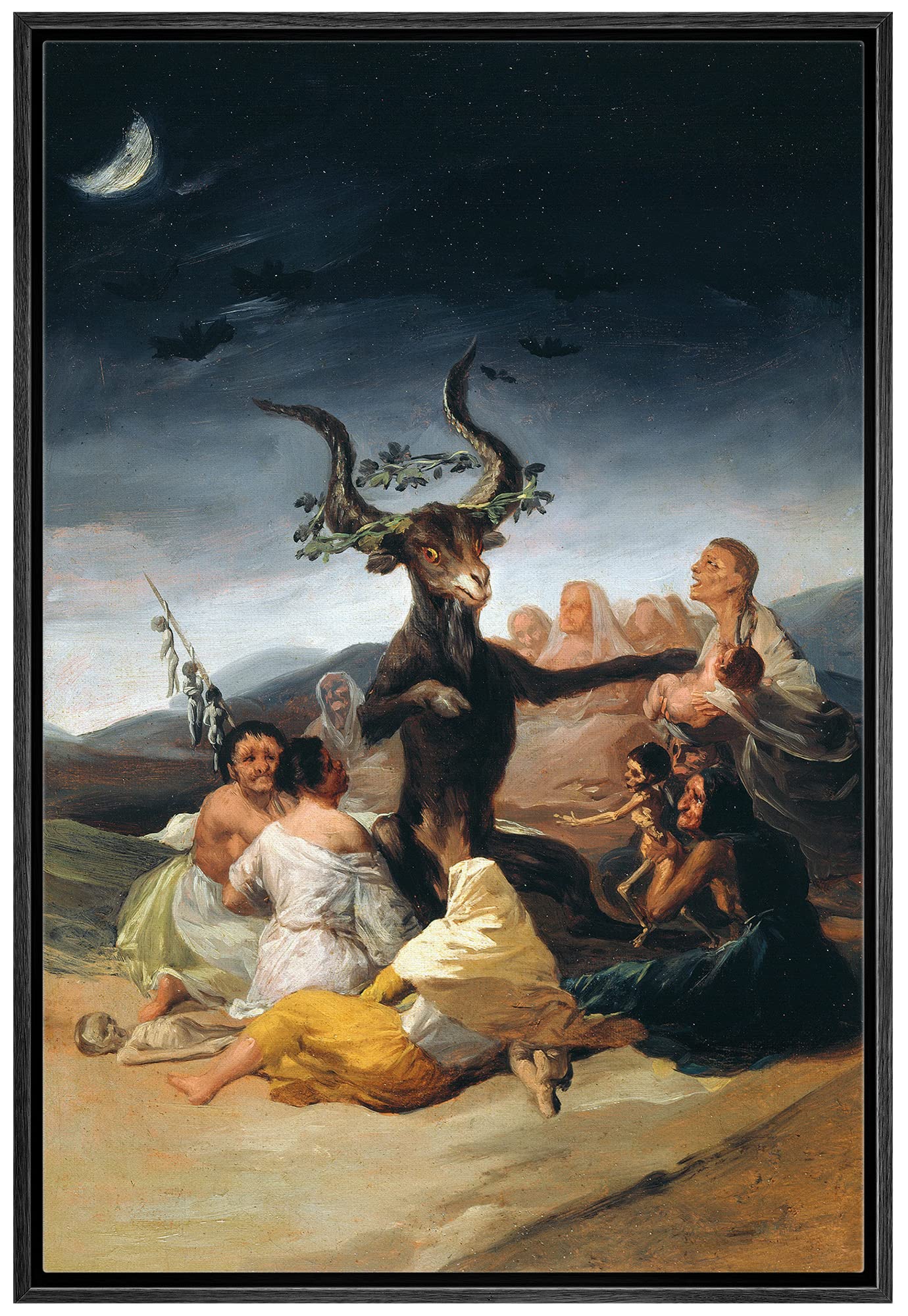 Wall26 Framed Canvas Print Wall Art The Sabbath Of Witches By Francisco Goya People Historic Illustrations Fine Art Traditional