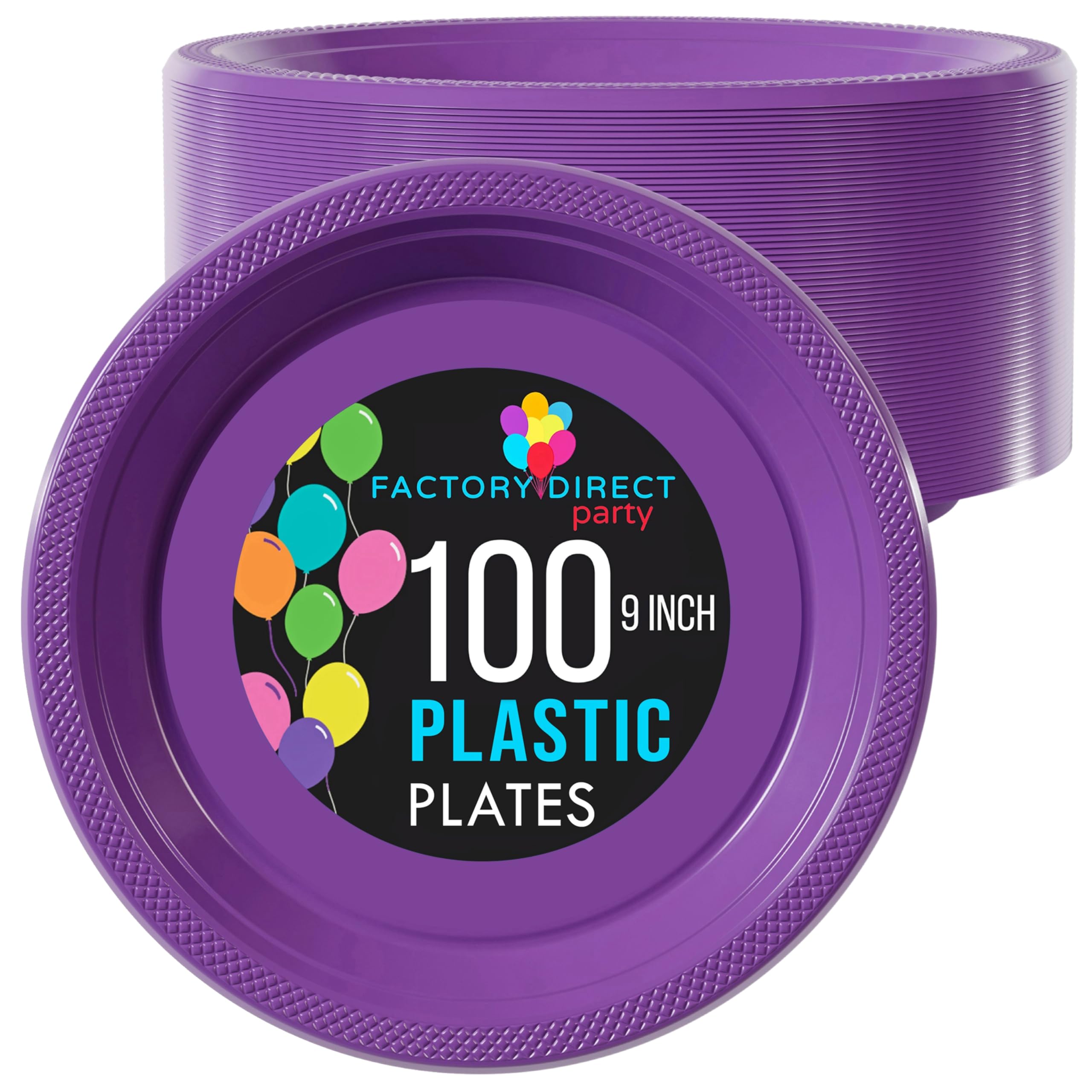 Exquisite Purple Plastic Plates For Party 9 Purple Disposable Plates For Party Supplies 100 Pcs Disposable Dinner Plate Heavy