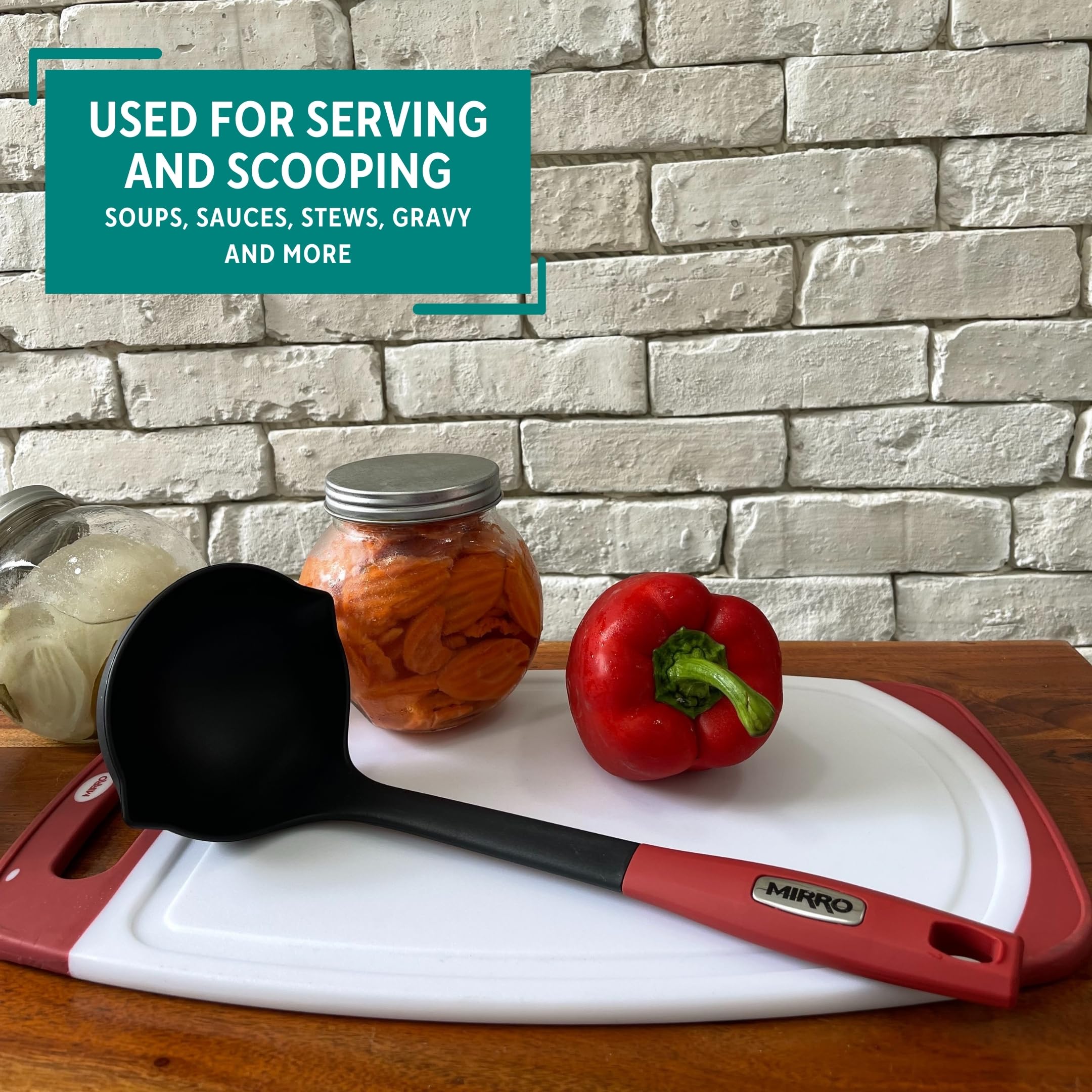Mirro Canning Ladle, 8Oz, Red