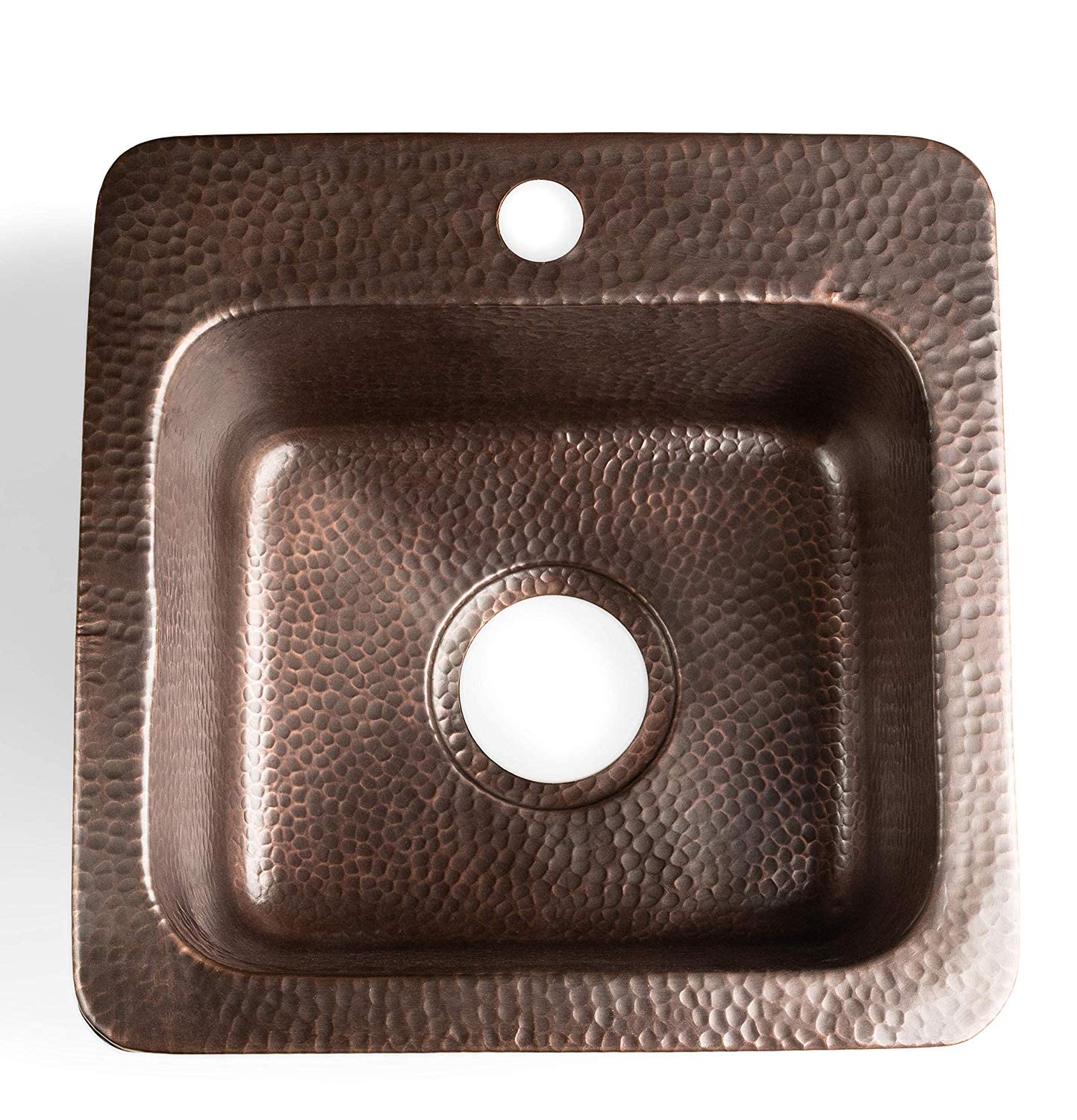 Monarch Abode 17092 Pure Copper Hand Hammered Baxter Bar Prep Sink (15 inches)