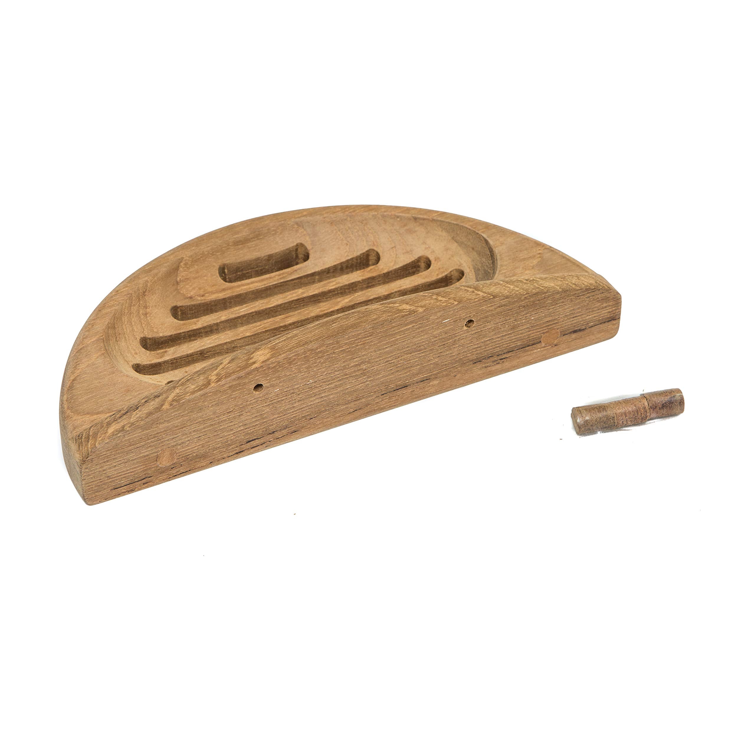 Whitecap Industries 62315 Teak Oval Soap Dish - 7-1/8'' X 1-3/8'' X 3-9/16''