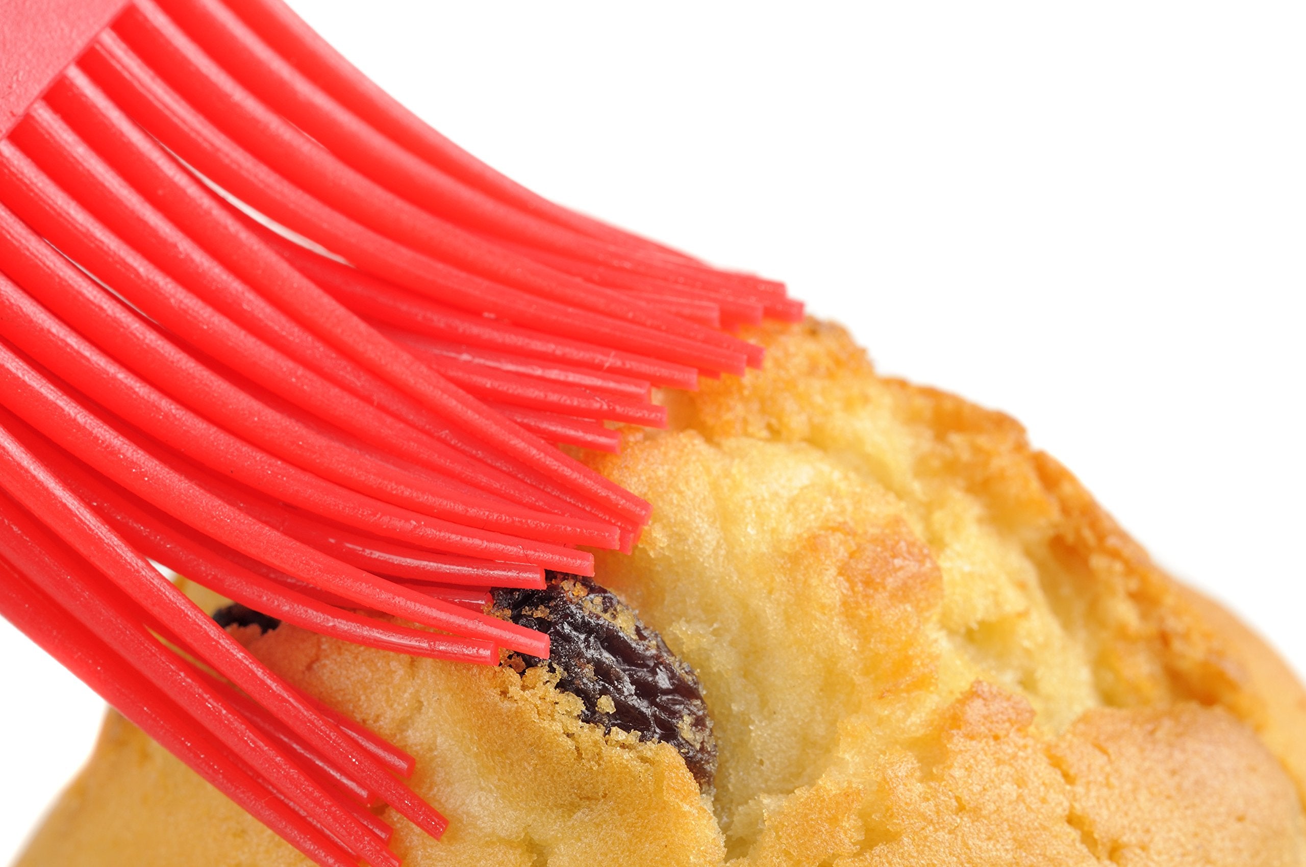 Mrs. Andersons Baking Basting Brush, Heat-Resistant Flexible Nonstick Silicone, 10.75-Inches, Cherry