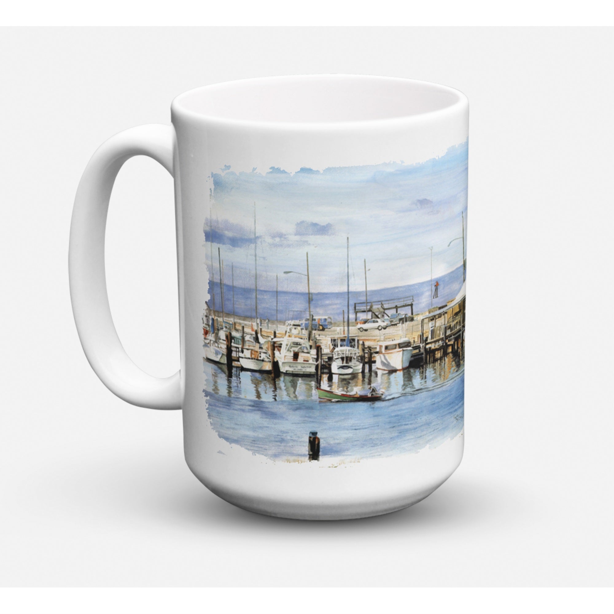 Carolines Treasures 8129CM15 The Pass Bait Shop Microwavable Ceramic Coffee Mug 15 oz Multicolor