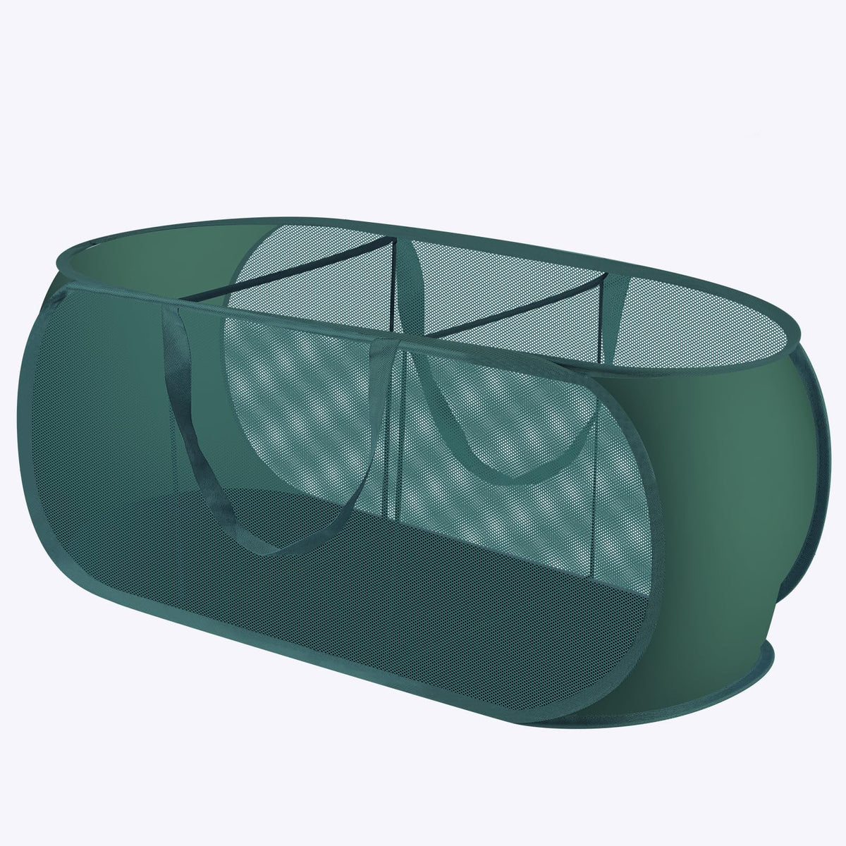 Pop Up Laundry Hamper - Collapsible Mesh Popup Laundry Basket, 3 Compartments Collapsible Mesh Laundry Baskets Clothes Foldable