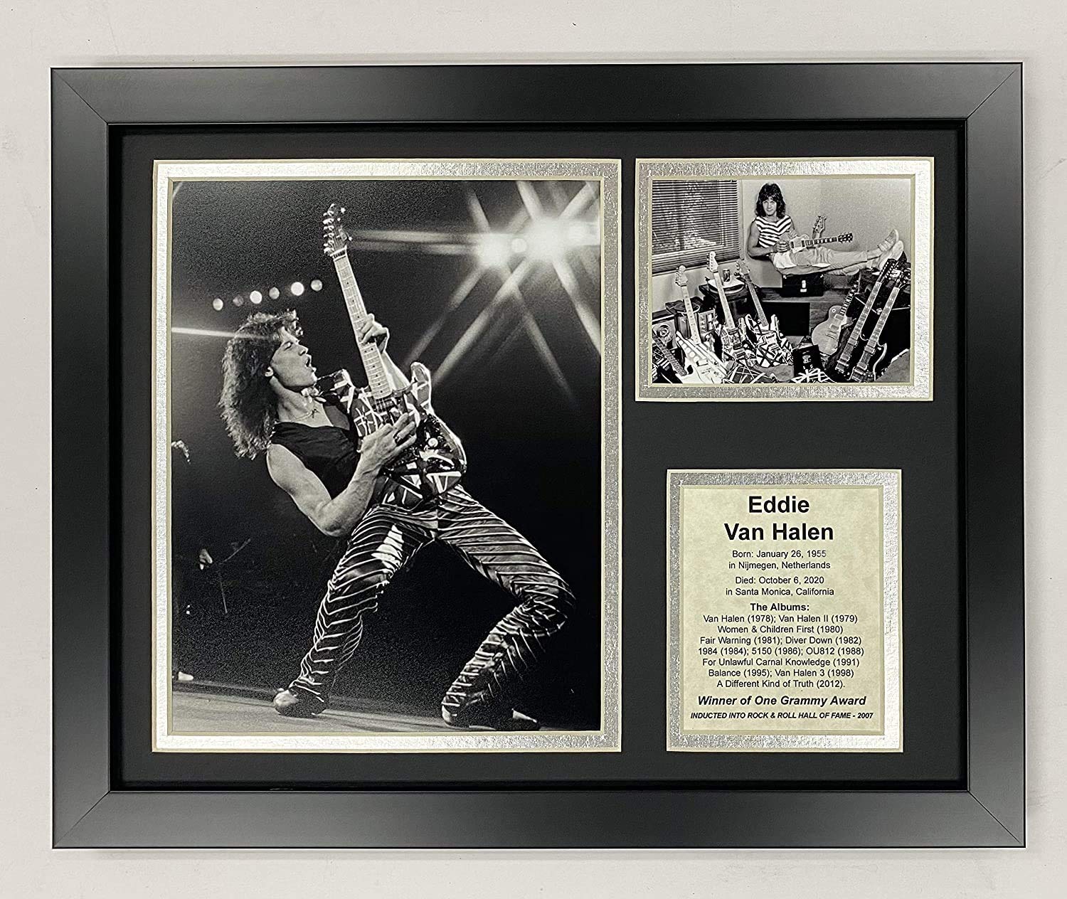 Eddie Van Halen | 12'''' X15 Framed Photo Collage | Legends Never Die, Inc.| Solo (16661U)