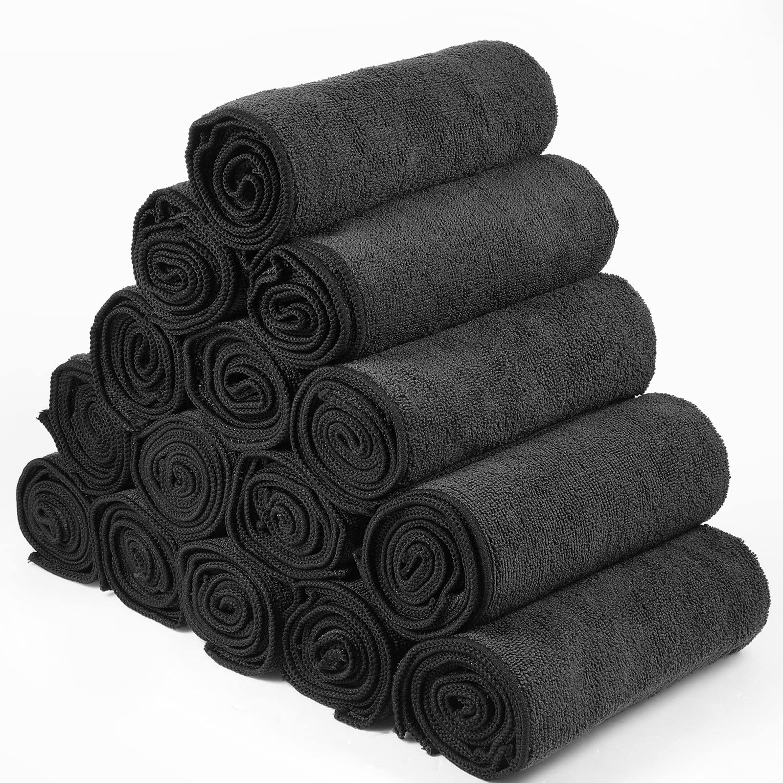 Shimeyao 48 Pack Bleach Proof Towels Microfiber Absorbent Hair Towels Bulk Bleach Salon Hand Drying Cloth for Gym, Bath, Spa, Sh