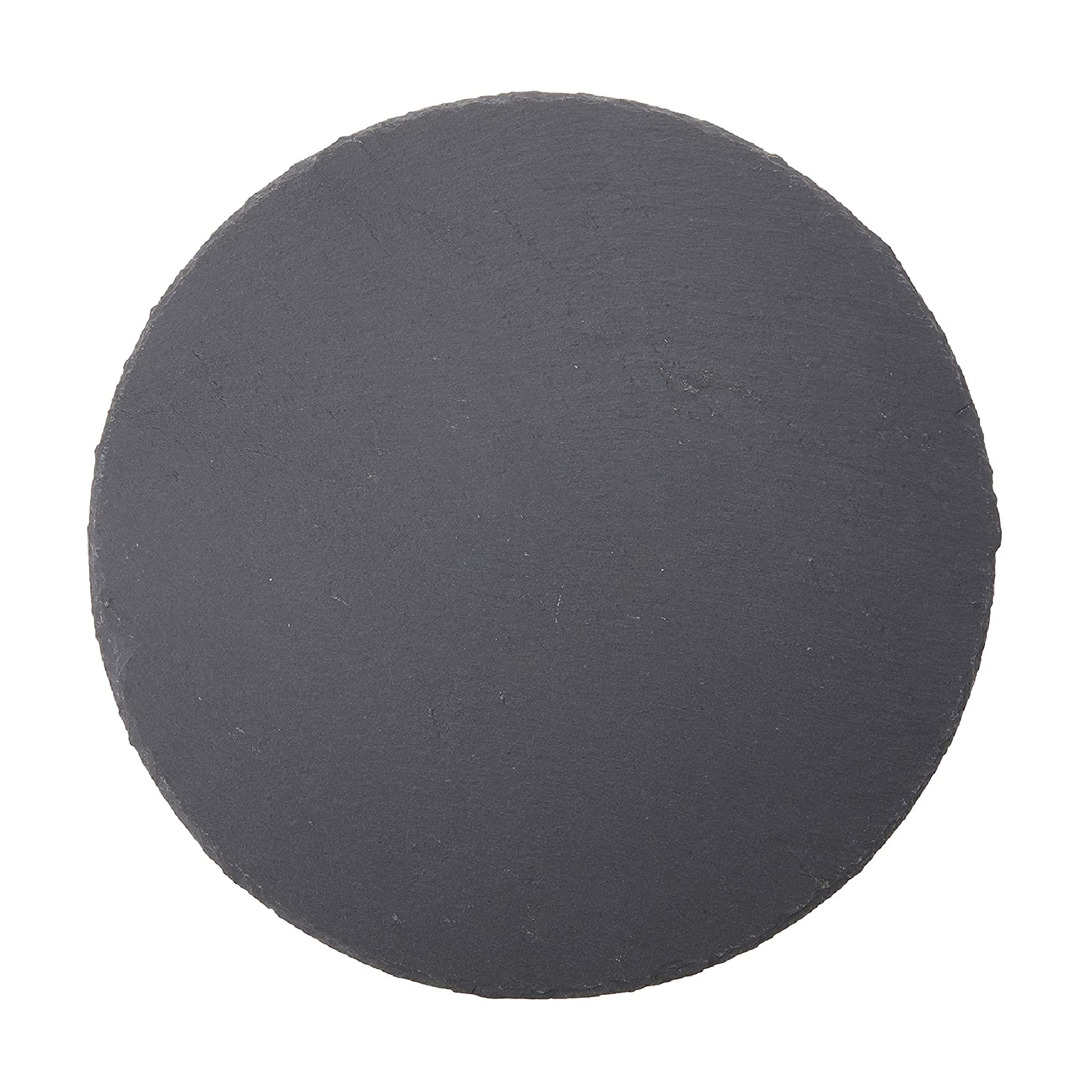 Cilio Slate Round Cheese Board, Natural Stone Tray For Serving Cheese, Charcuterie, Sushi, Appetizers, And More, Black, 11'' Dia