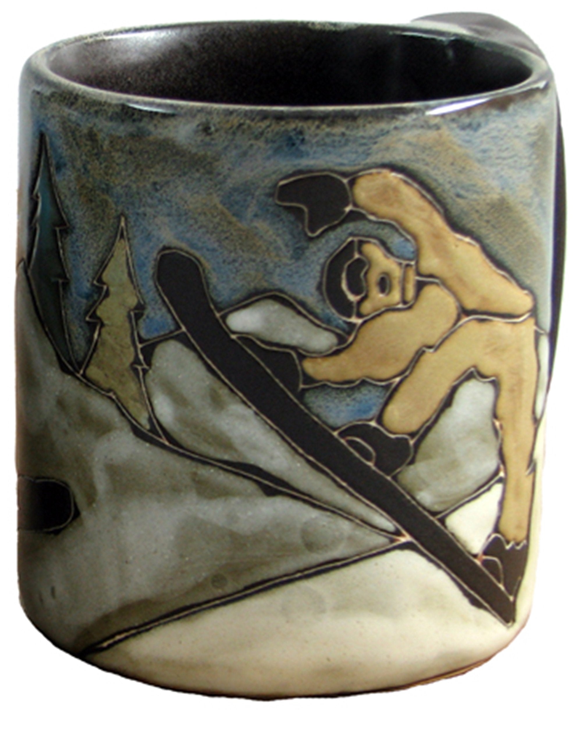 Mara Stoneware Mug - Snowboarders - 16 Oz