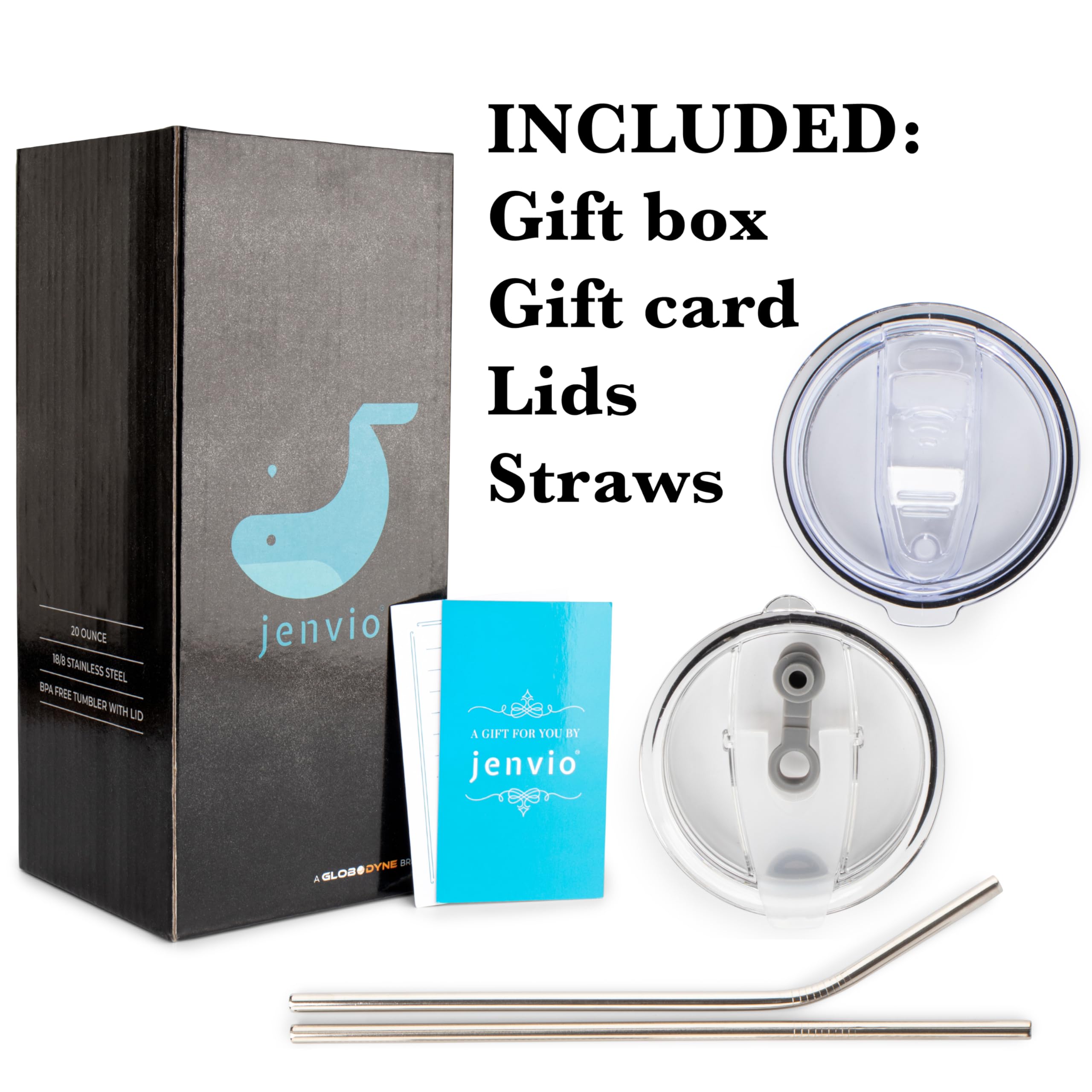 Jenvio Fishing For Men | Stainless Steel Travel Tumbler/Mug With 2 Lids 2 Straws And Gift Box For Coffee Cup | Fly Fishing | Fun