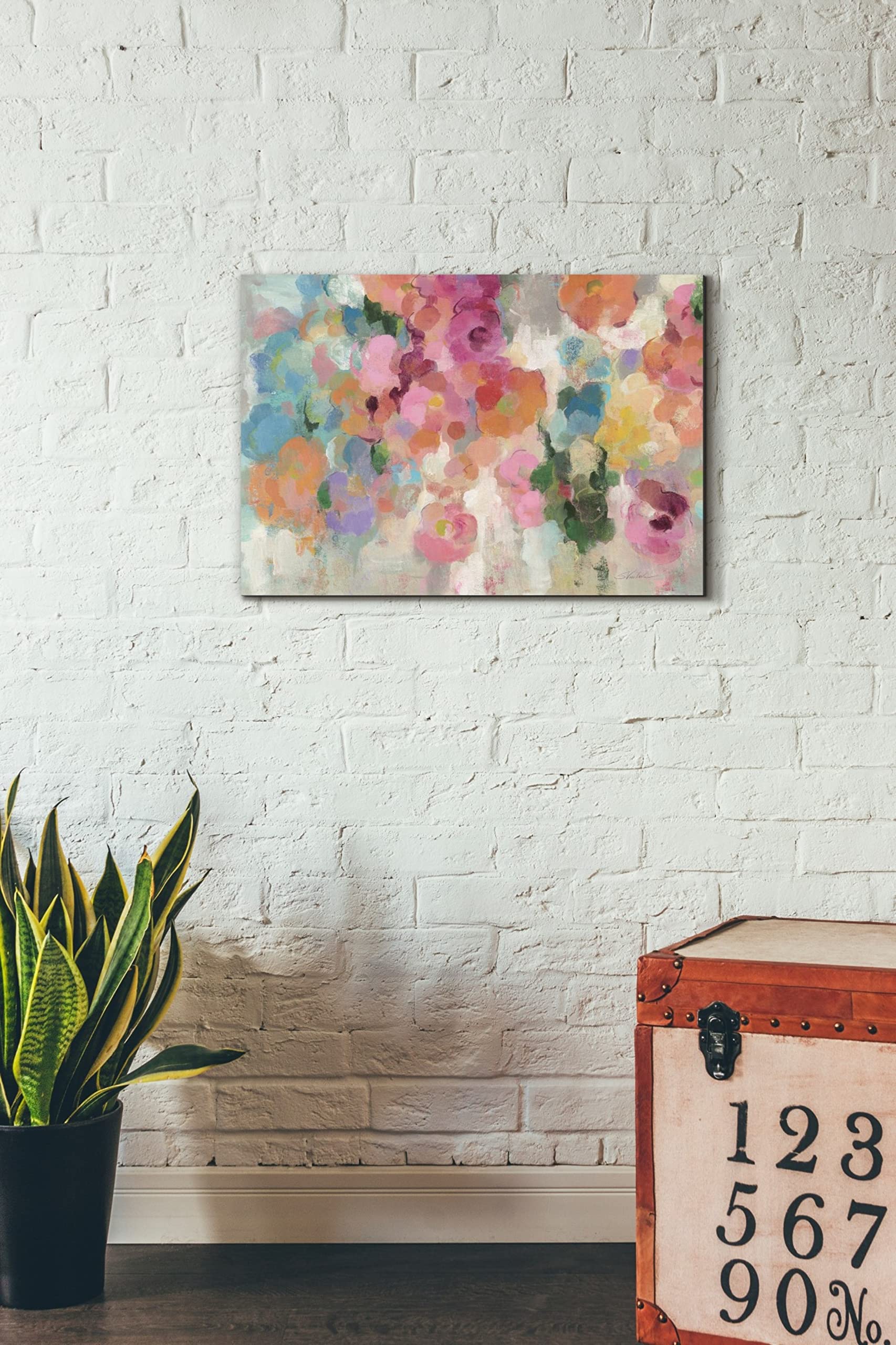 Epic Graffiti 'Colorful Garden I' By Silvia Vassileva, Canvas Wall Art, 18''X26''