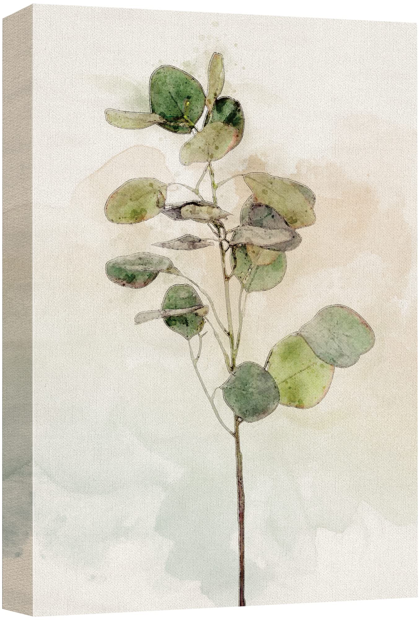 Wall26 Canvas Print Wall Art Pastel Watercolor Light & Dark Forest Plant Floral Botanical Illustrations Modern Art Rustic Chic R