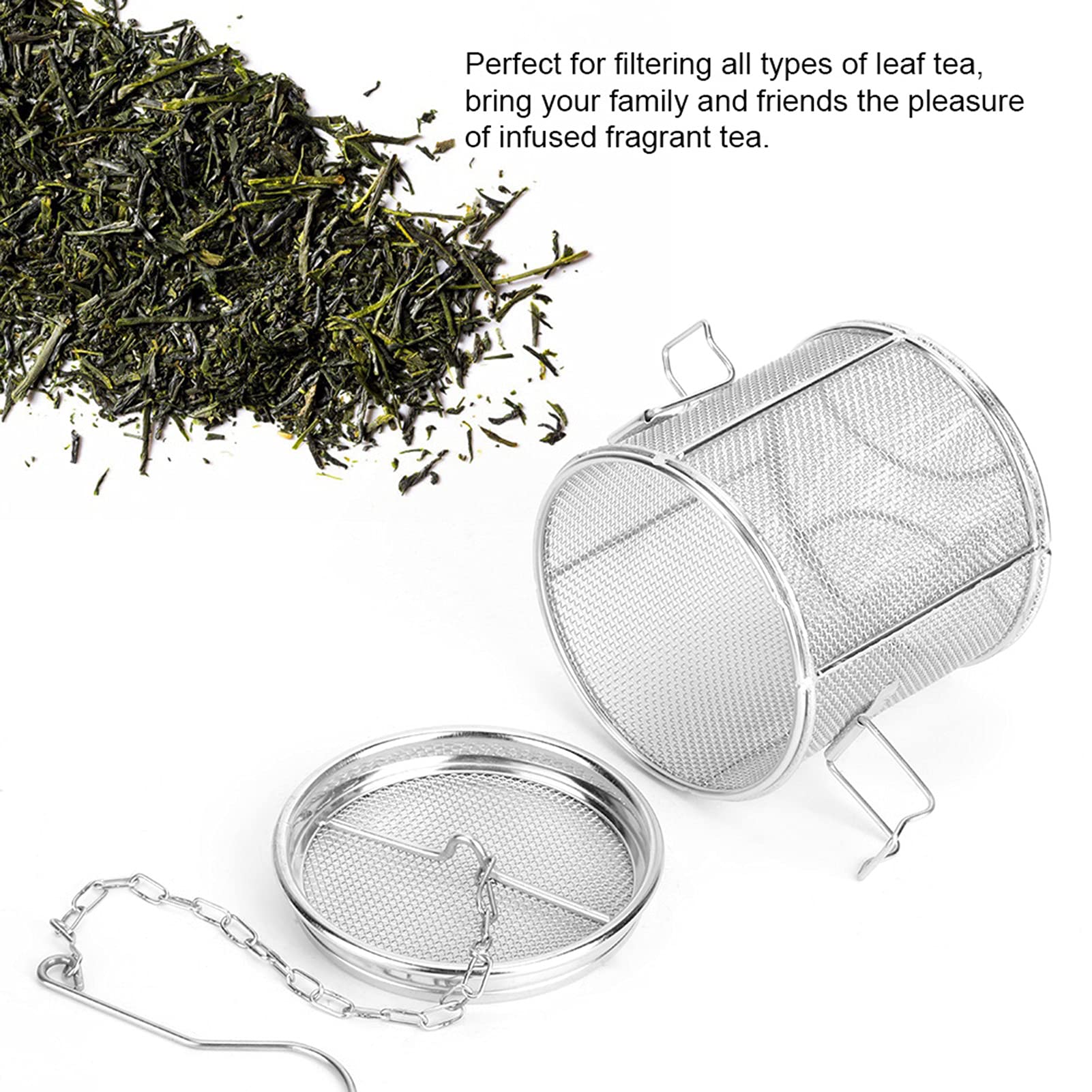 Spice Filter, Stainless Steel Wire Mesh Design Tea Strainer Soup Seasonings Seperation Basket Filter For Home Kitchen