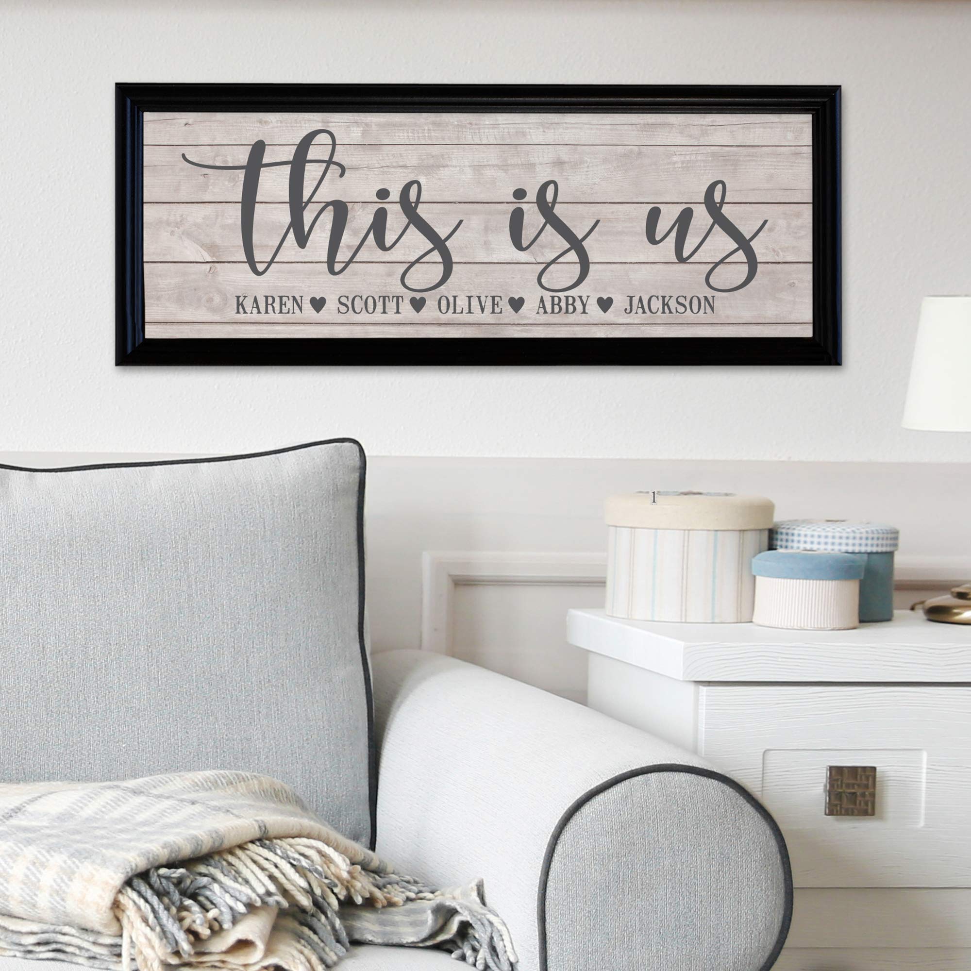 Let'S Make Memories Personalized This Is Us Canvas - Unframed Family Canvas - Customized Wall Art - Home Decor - 6'' H X 18'' W