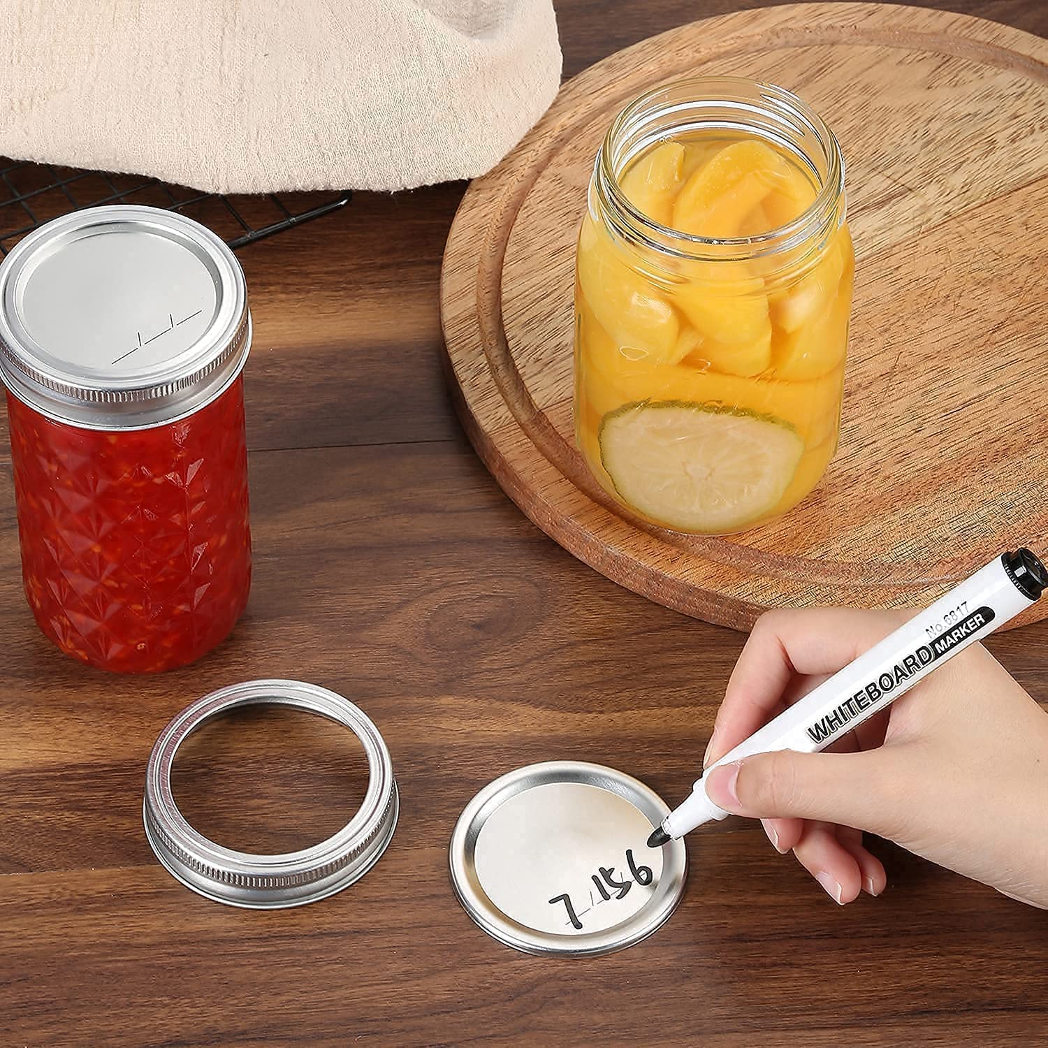 100-Count, Regular Mouth Canning Lids For Ball, Kerr Jars - Split-Type Metal Mason Jar Lids For Canning - Food Grade Material, 1
