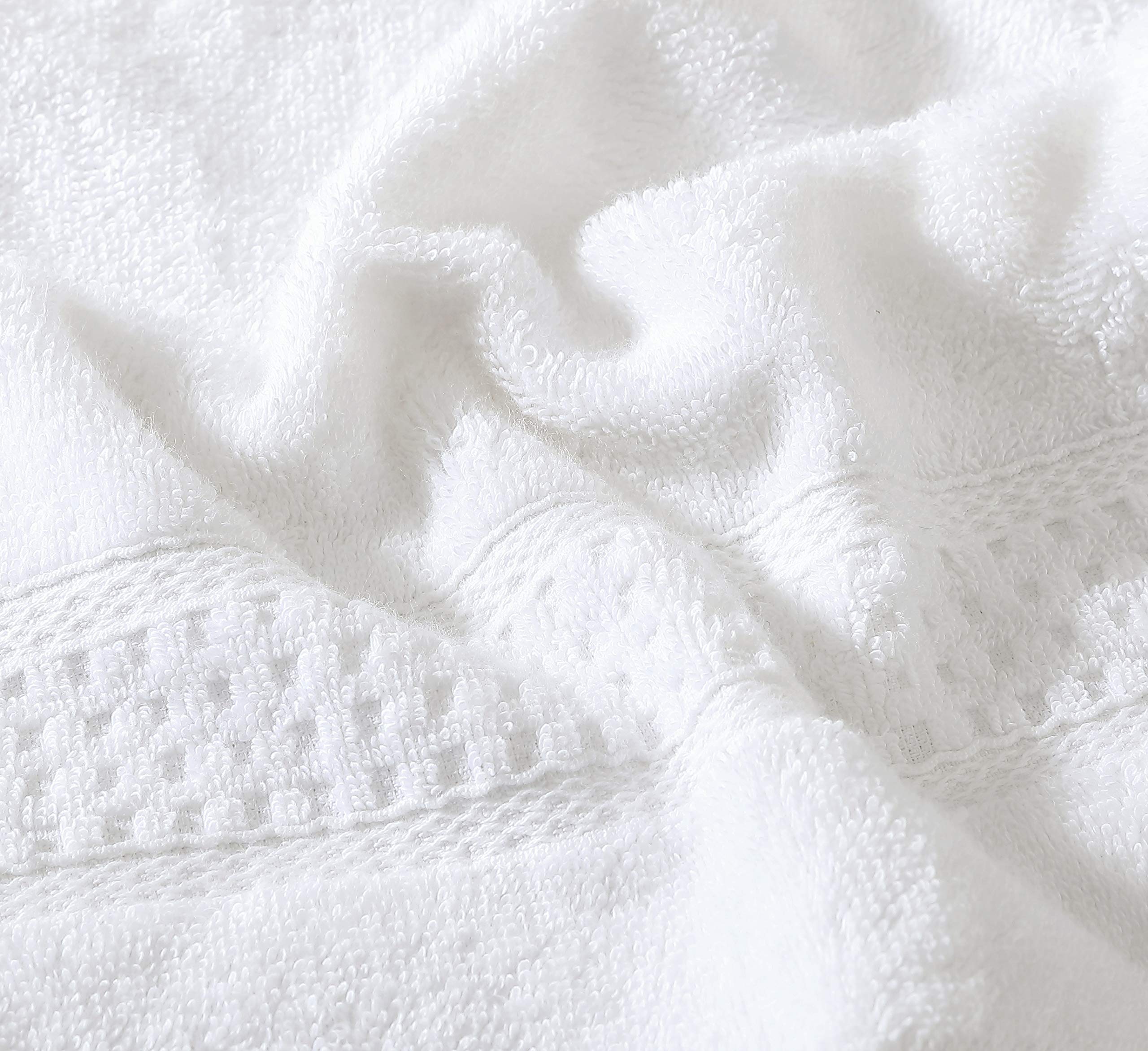 Nautica - 6 Piece Bath Towels  Absorbent & Fade Resistant Cotton Towel Set  Fashionable Bathroom Decor (Oceane White  6 Piece)