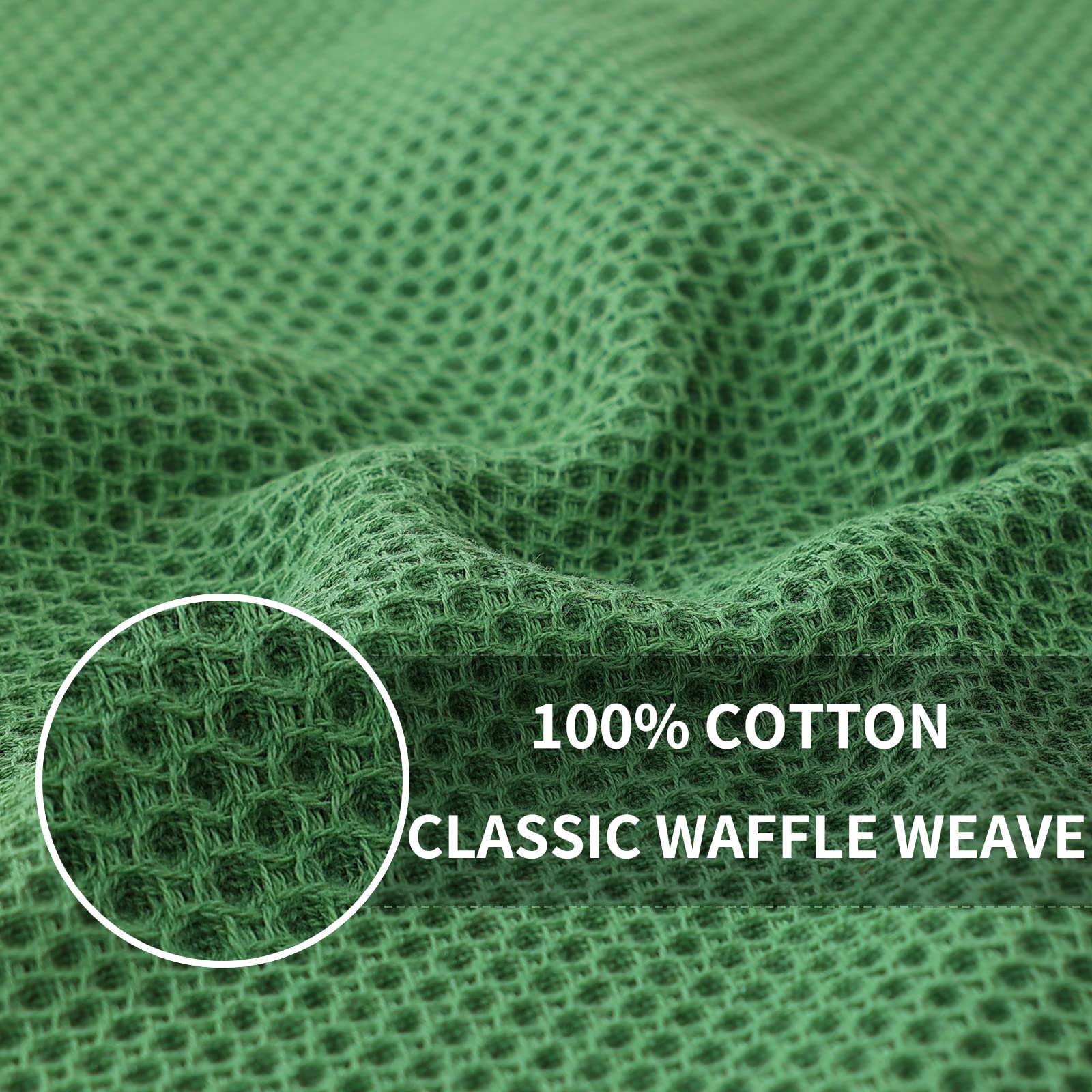 Homaxy 100% Cotton Waffle Weave Kitchen Dish Cloths, Ultra Soft Absorbent Quick Drying Dish Towels, 12 x 12 Inches, 12-Pack, Gra