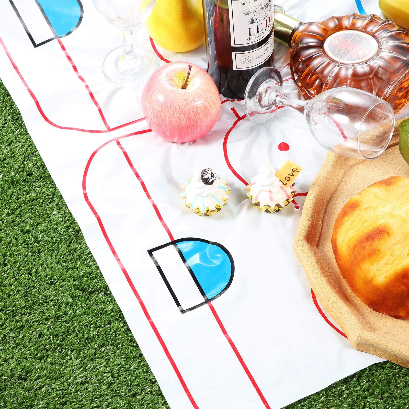 Boao Hockey Tablecloth Ice Hockey Field Table Cover Plastic Tablecloth Dining Room Kitchen Rectangular Table Cover For Patio Pic