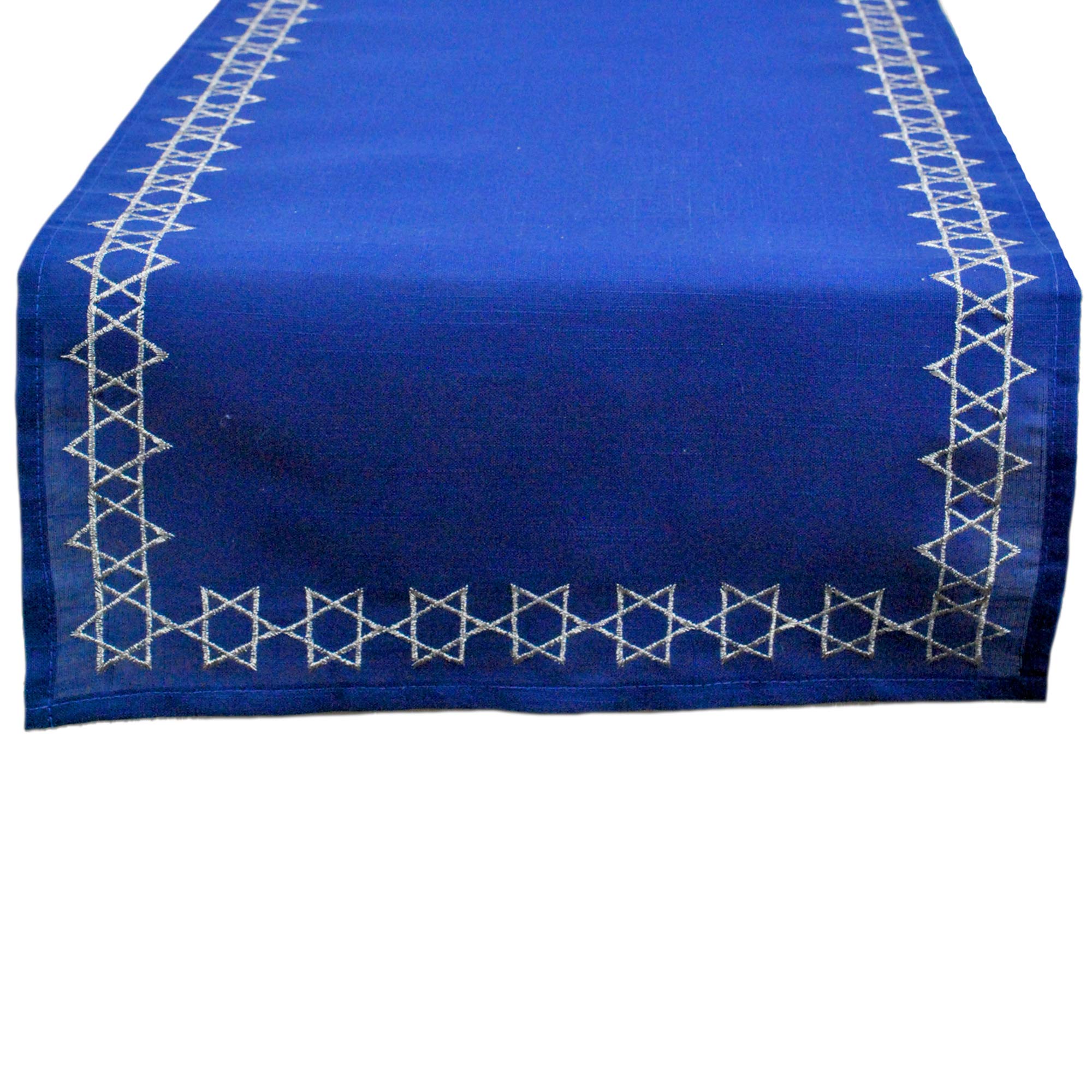 DII Hanukkah Table Runner, 14x108", Polyester, Star of David Design, Model 5975