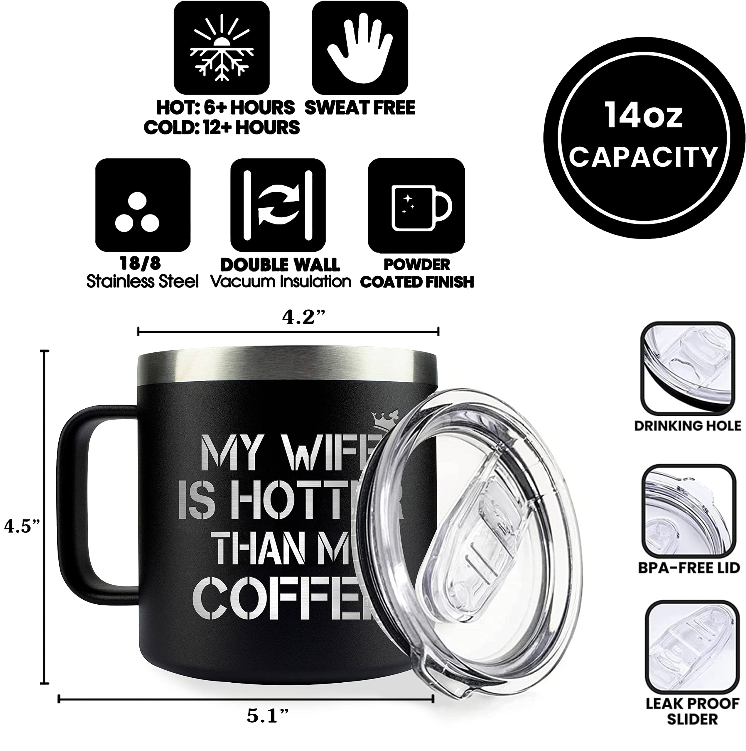 Rhythmheart For Him - Funny 'I Love You' Mug - 14Oz Black