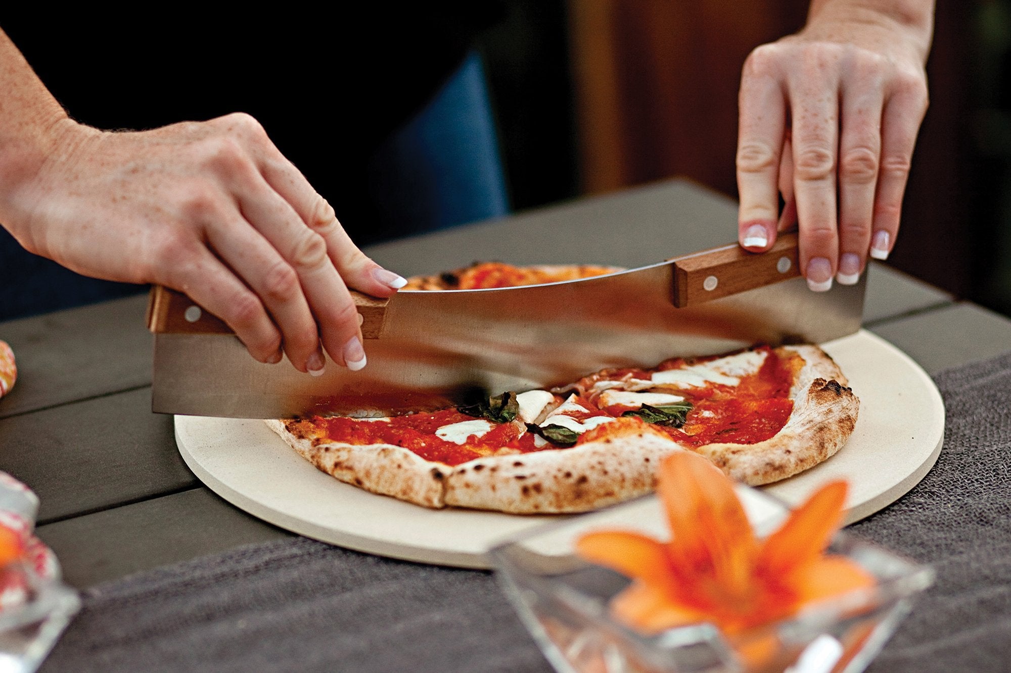 Outset 13 Inch Pizza Grill Stone, 13-Inch