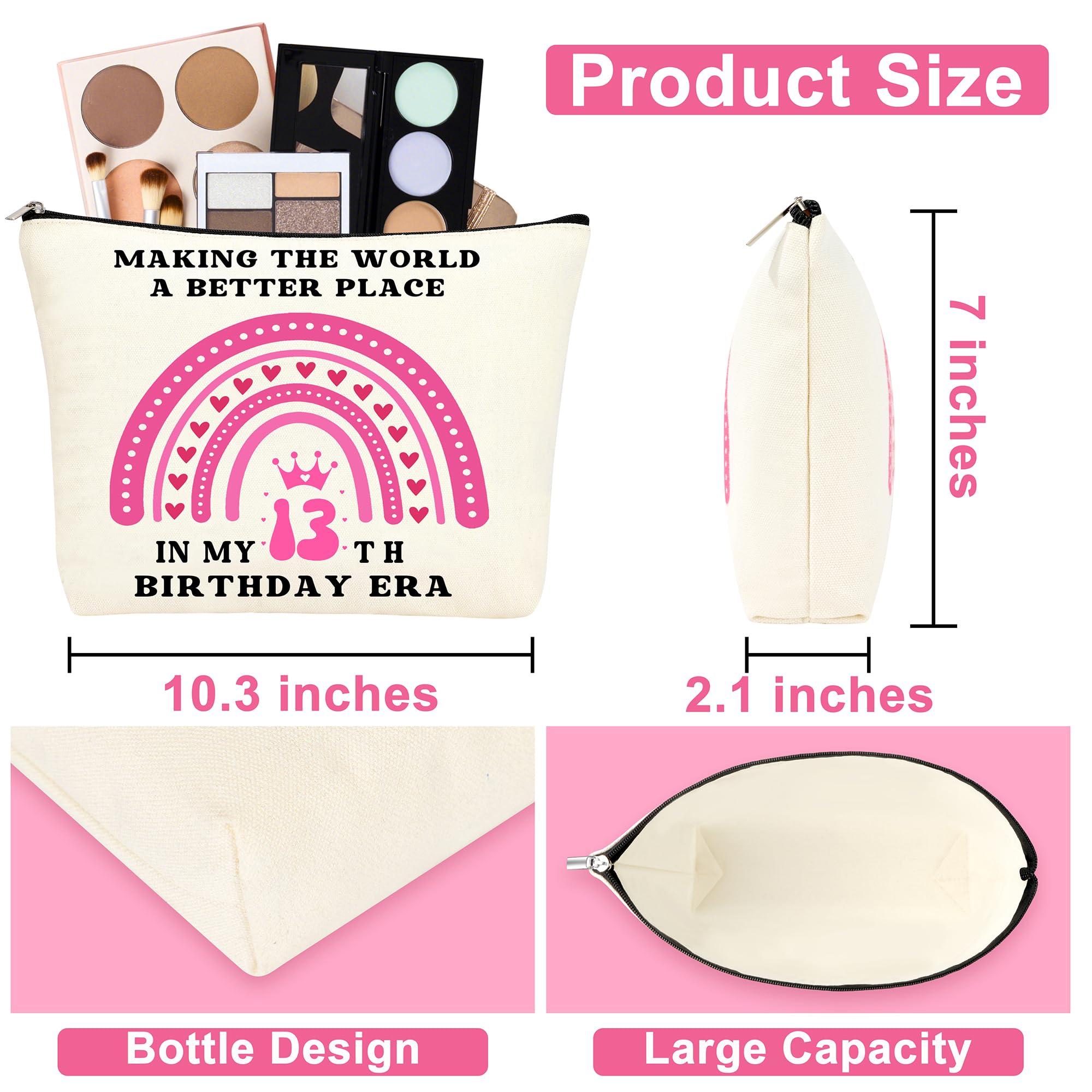 JTENGTOP 13 Year Old Beautiful Girl Birthday Gifts Ideas, Gifts for 13 Year Old Sweet Girls, 13th Birthday Decorations Basket Se