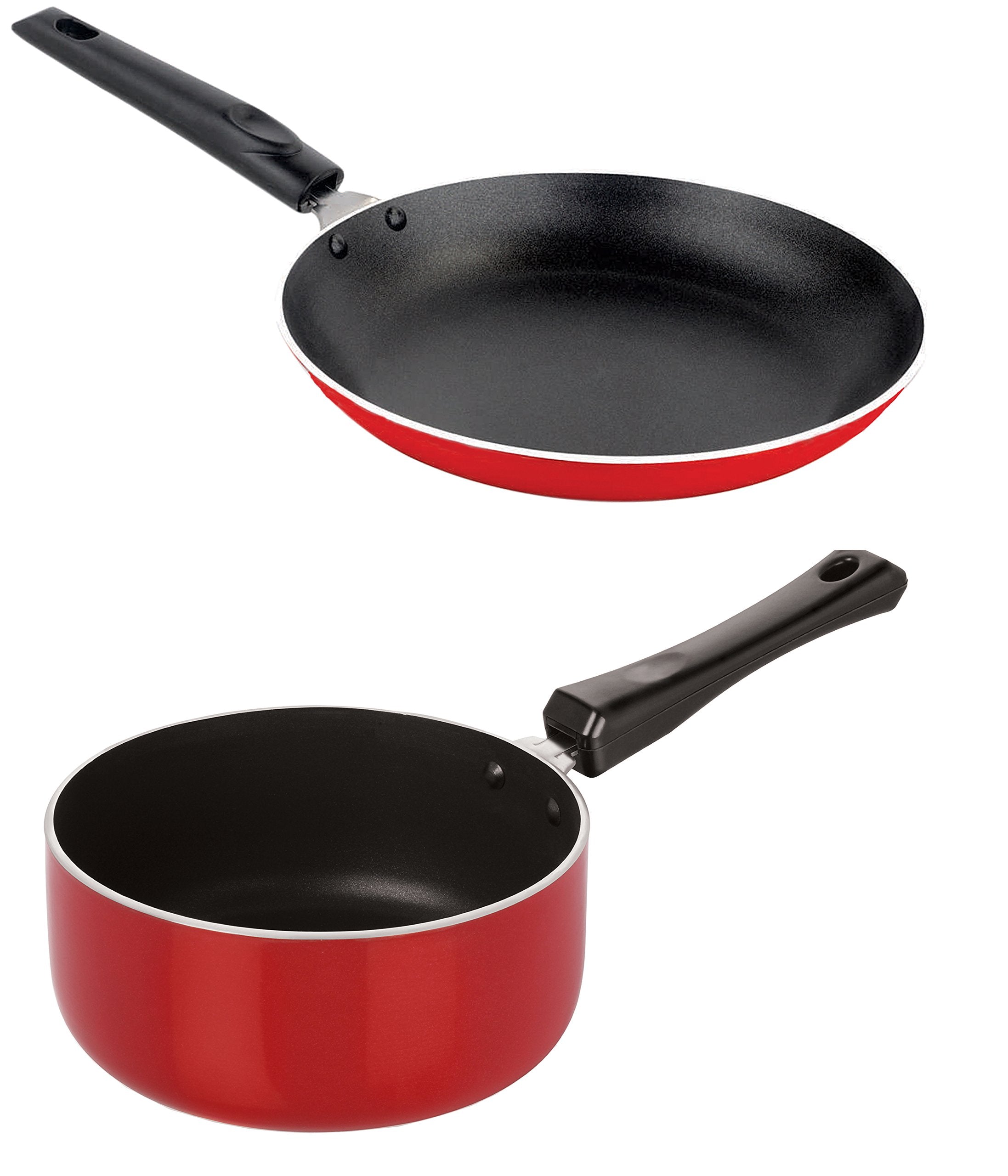 Nirlon NonStick Coated Bpa Free Suace Pan And Tapper Pan Combo Cooking Utensil Set, 2.6Mm_Sp(M)_Tp