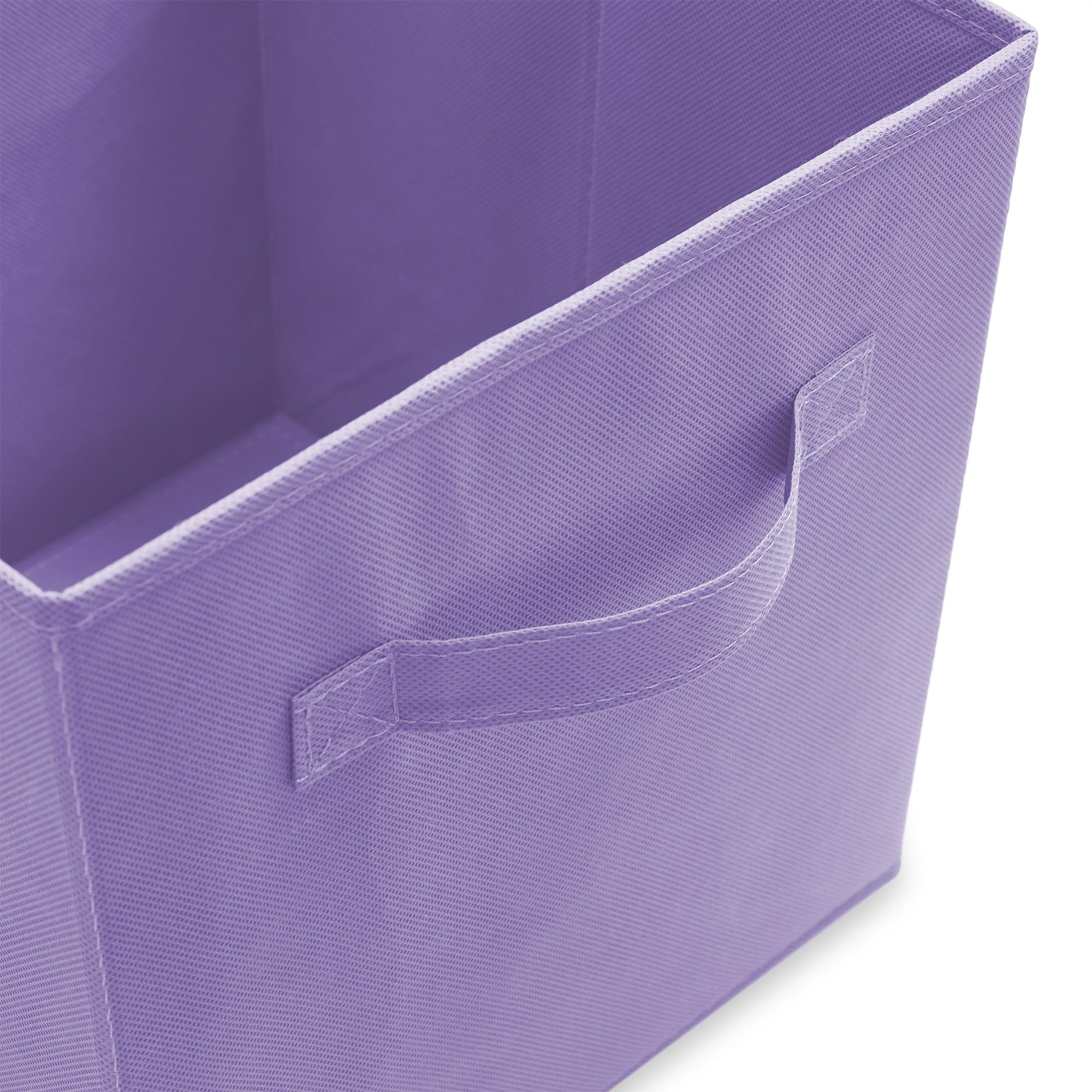 Casafield Set of 6 Collapsible Fabric Cube Storage Bins  Lavender - 11'' Foldable Cloth Baskets for Shelves  Cubby Organizers & More