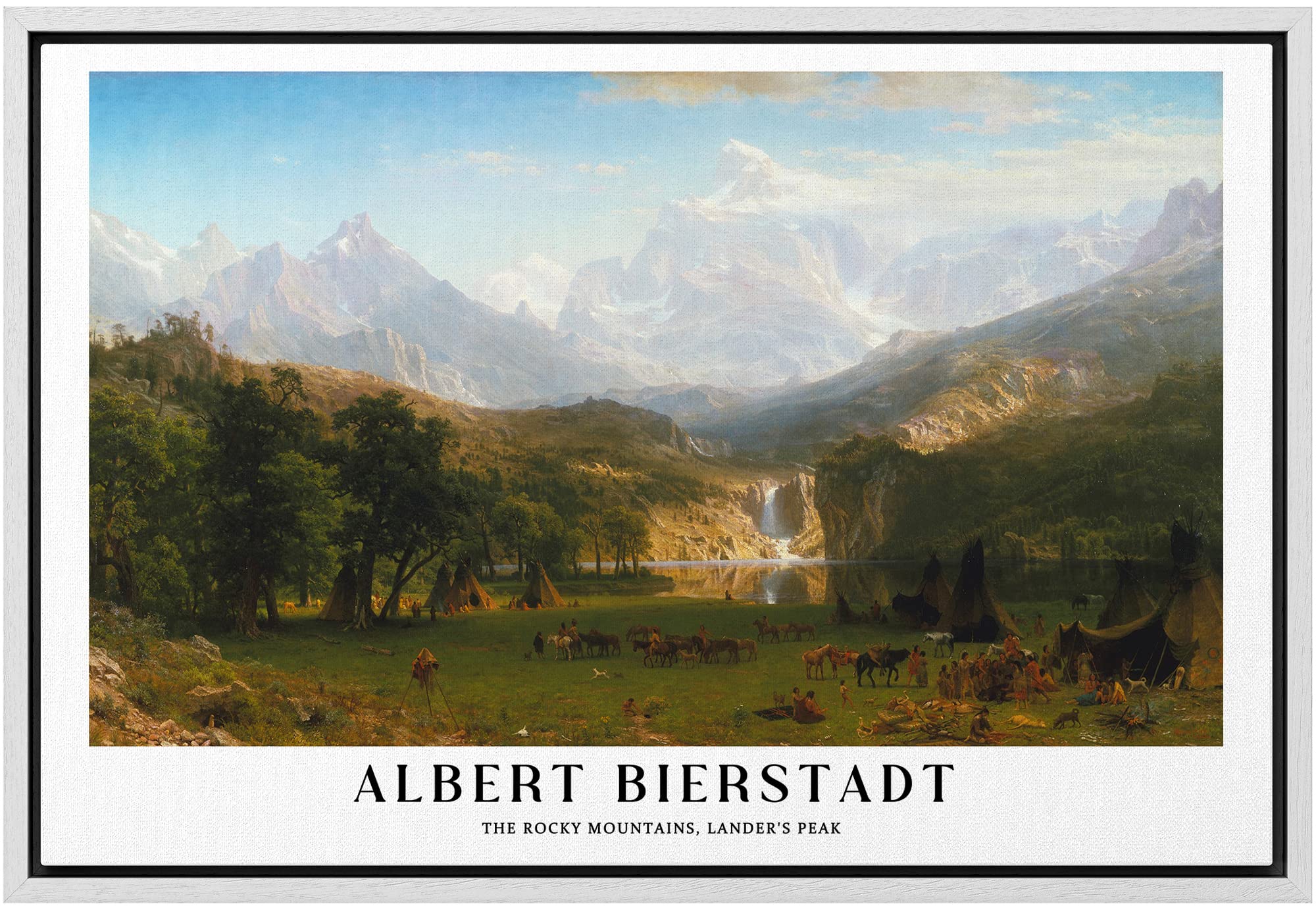 Wall26 Framed Canvas Print Wall Art The Rocky Mountains By Albert Bierstadt Historic Classical Illustrations Fine Art Decorative