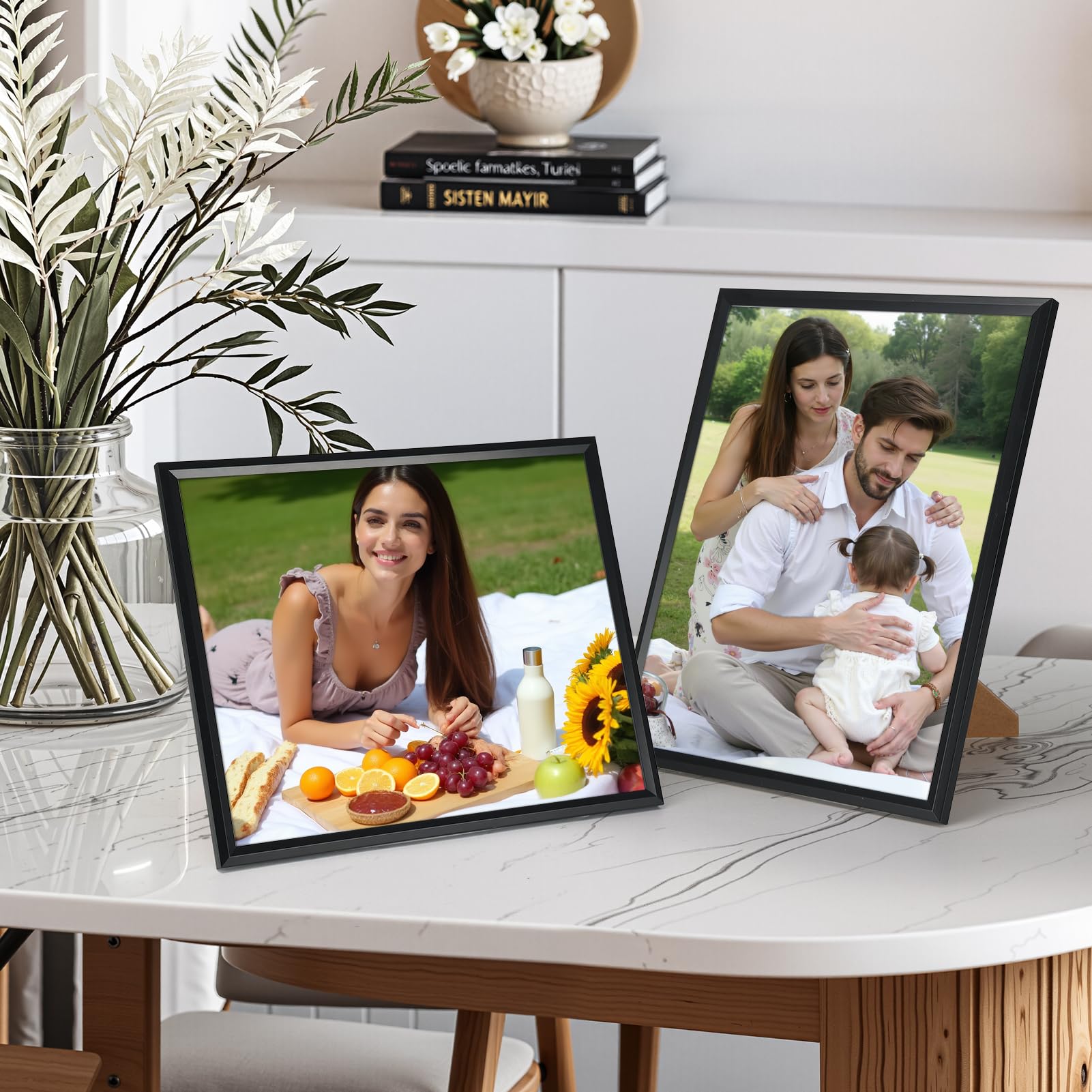 Edenseelake 8.5 x 11 Picture Frame Set of 6, Black 8.5 x 11 Certificate Frame for Award Document Diploma, Wall or Tabletop Displ