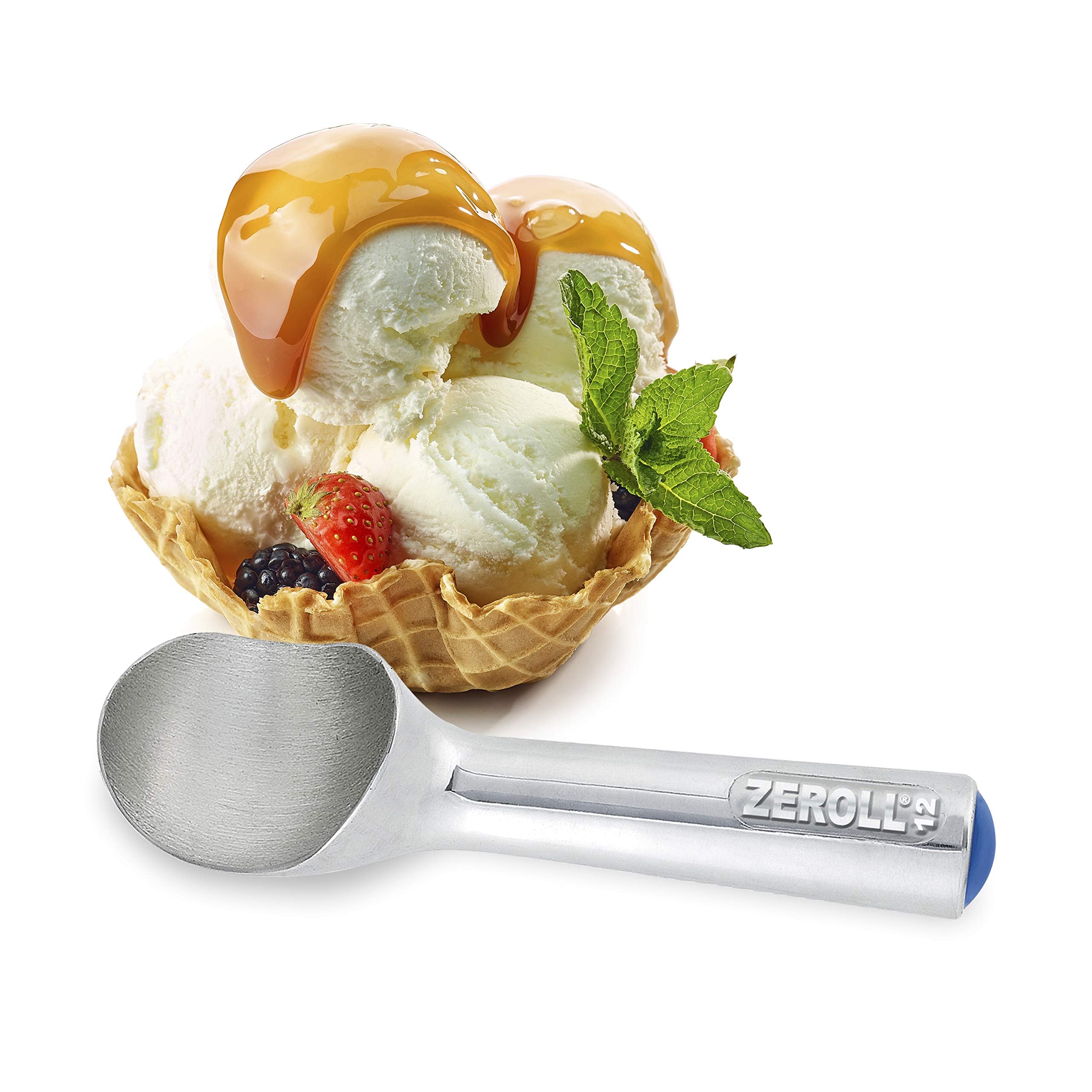 Zeroll 1012 Original Ice Cream Scoop, 3-Ounce, Aluminum, Silver, Heat Conductive Handle, Easy Release, Made in USA